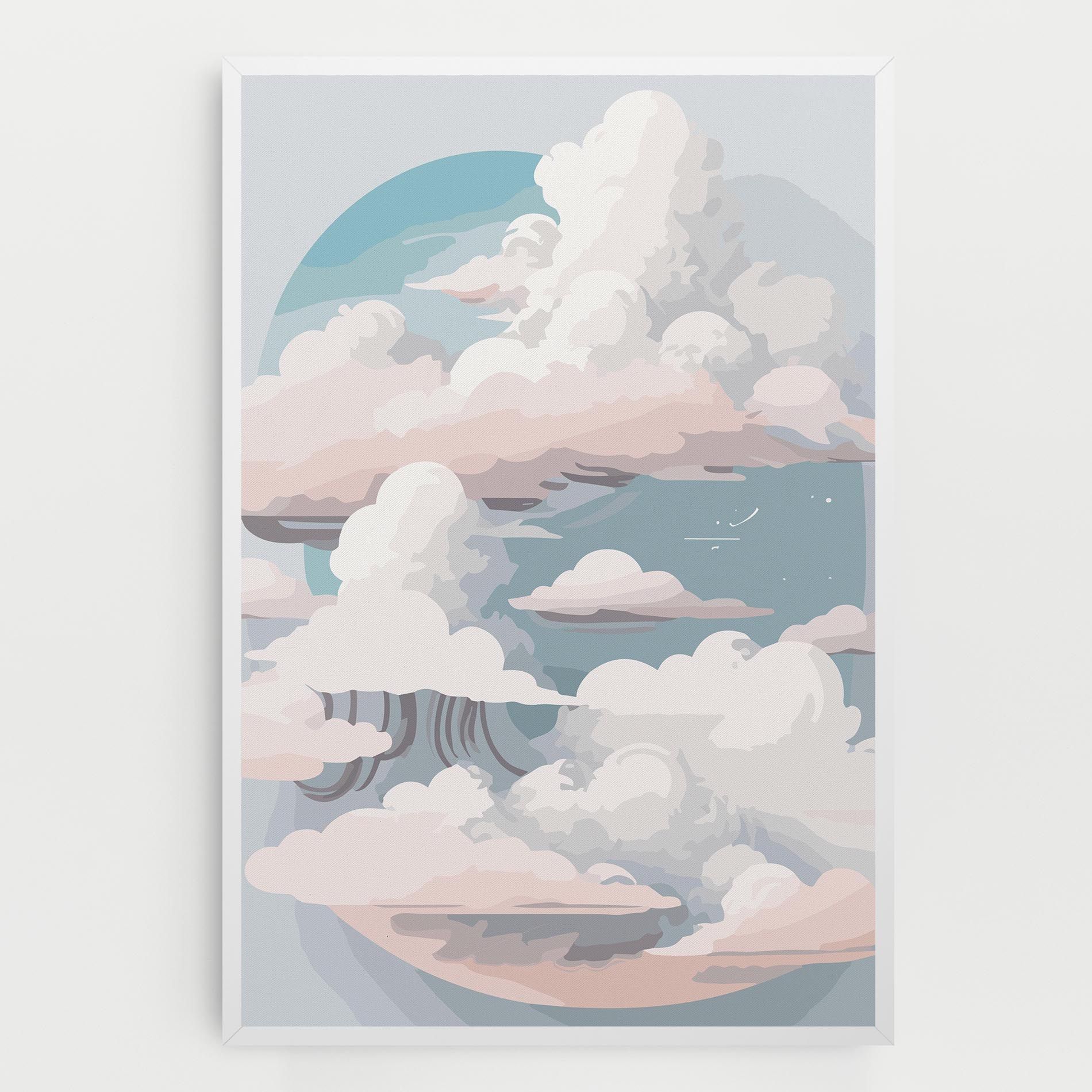 Cloud White Art mockup 0