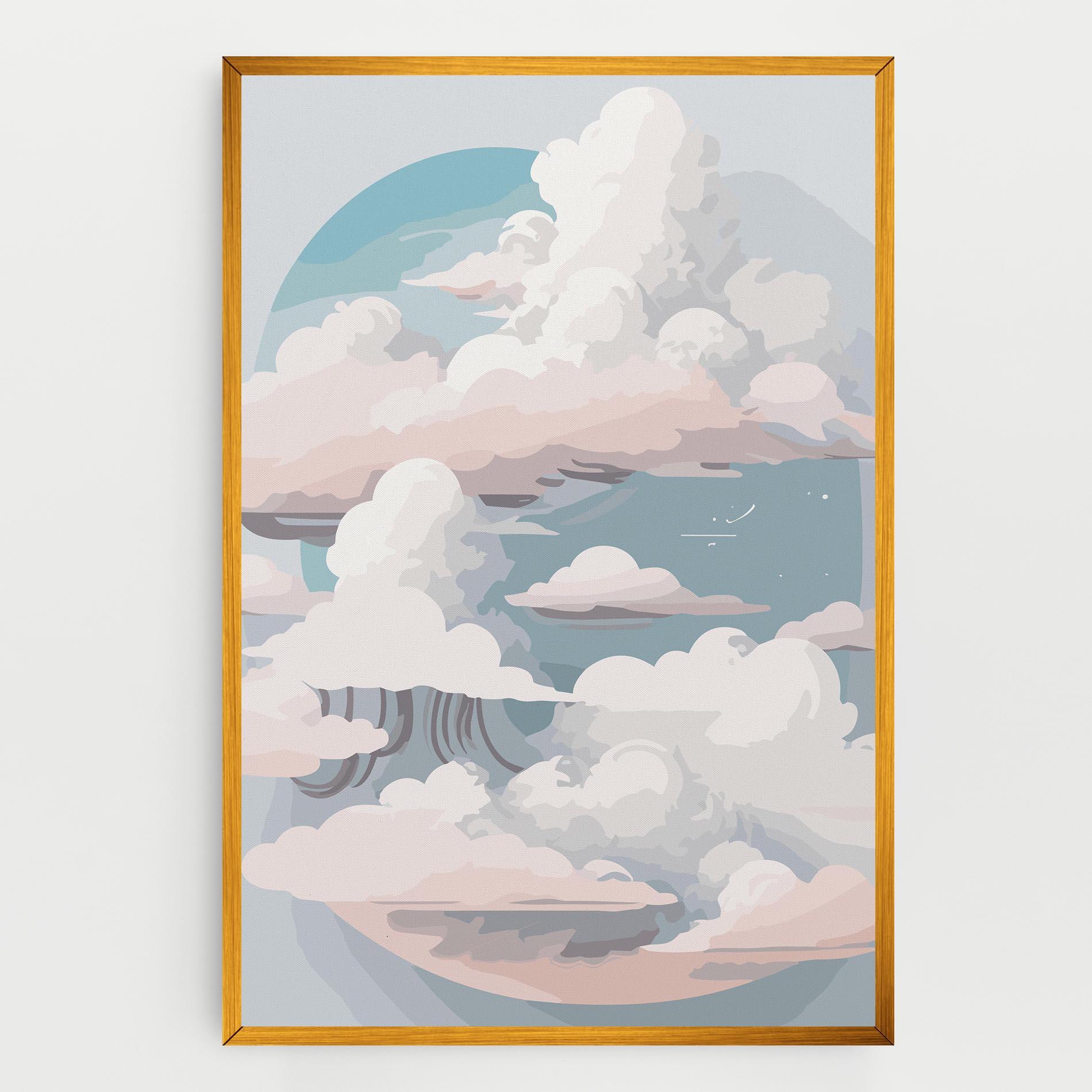 Vászonkép Cloud White Art mockup 0