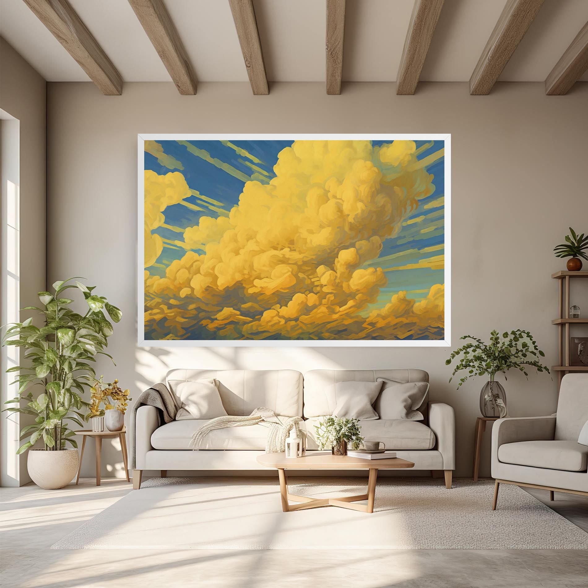 Big Yellow Cloud Art mockup 6