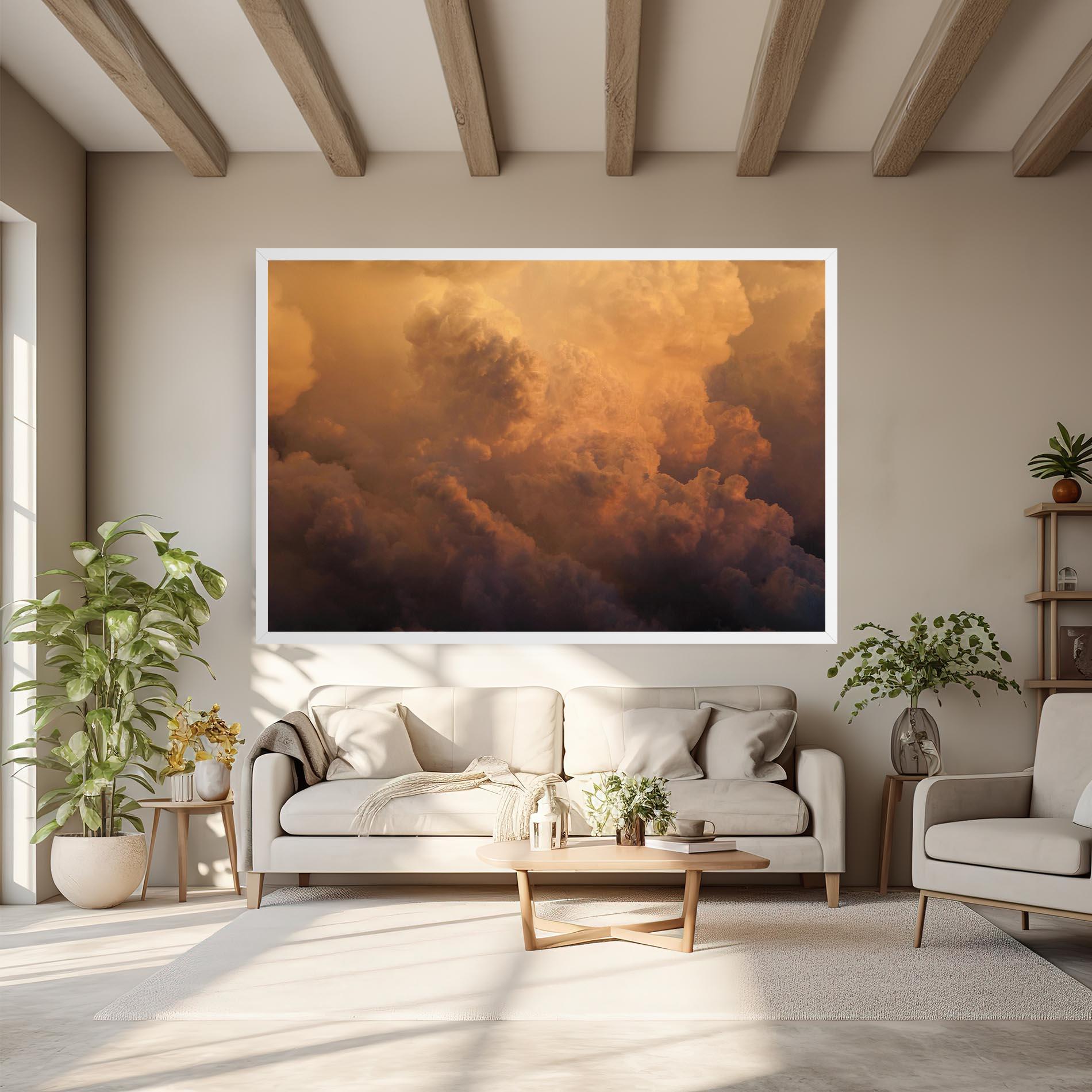 Vászonkép Brown Orange Clouds mockup 6