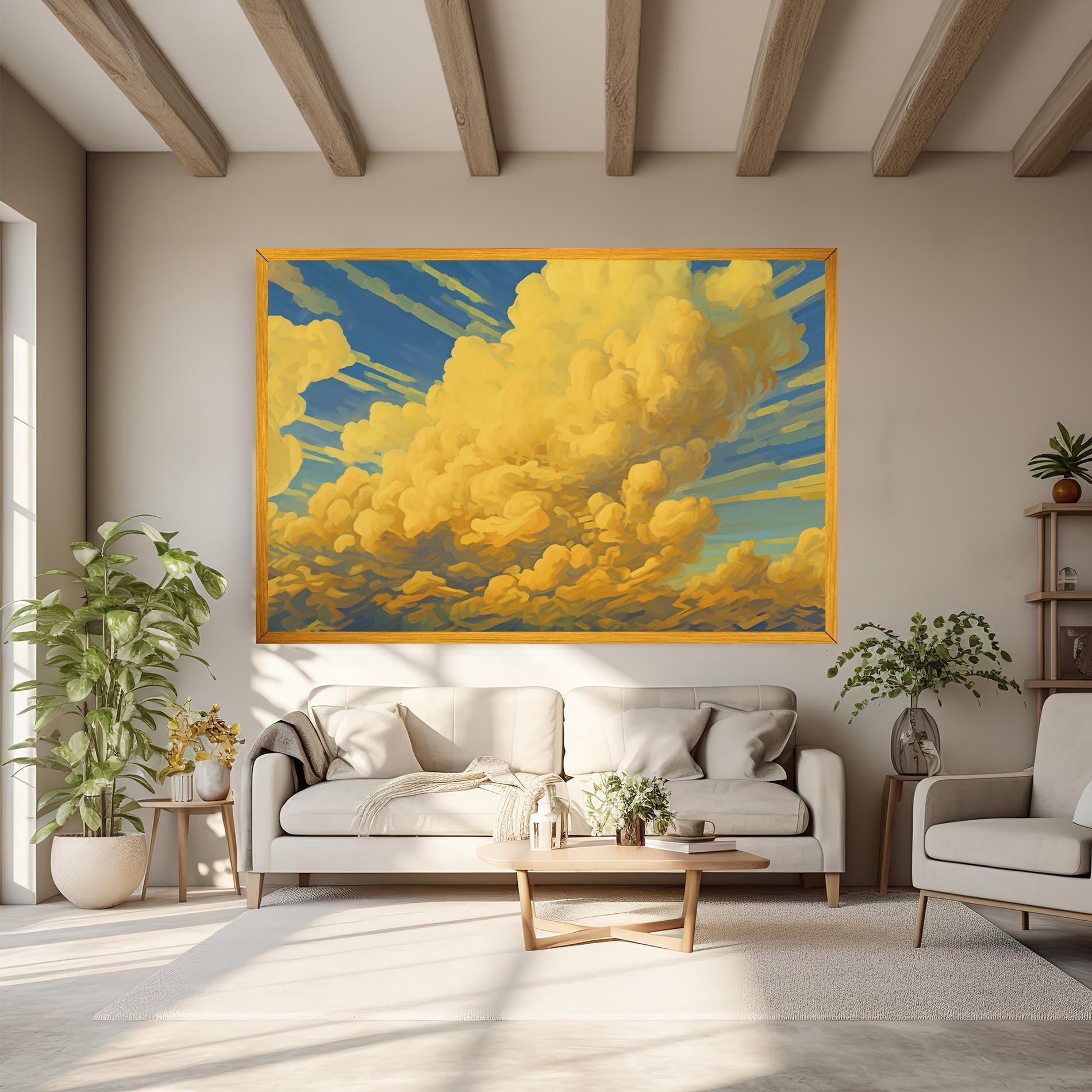 Big Yellow Cloud Art mockup 6