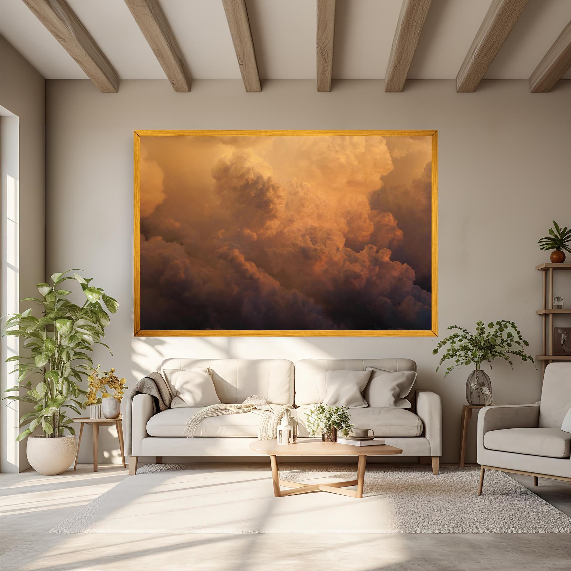Vászonkép Brown Orange Clouds mockup 6