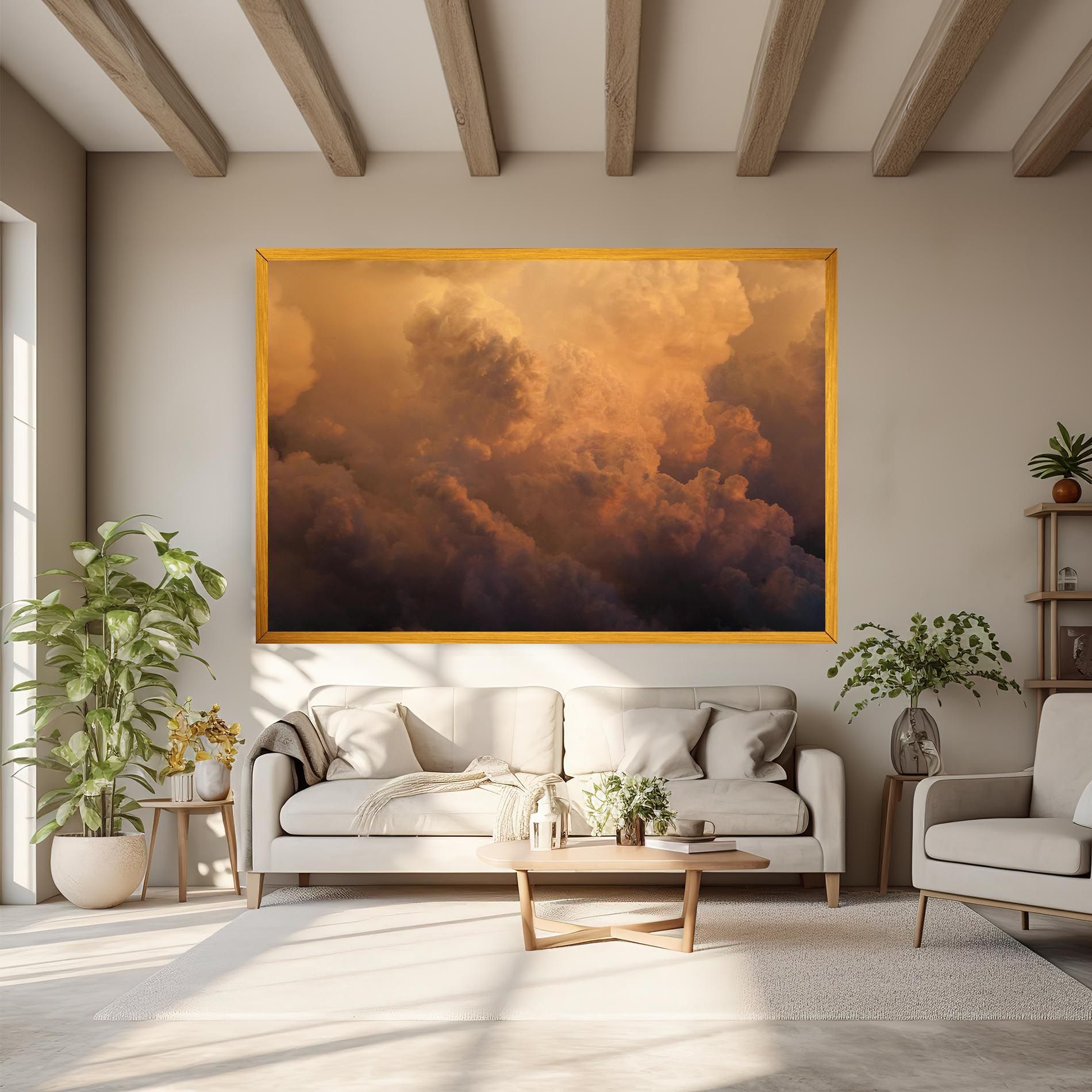 Brown Orange Clouds mockup 6