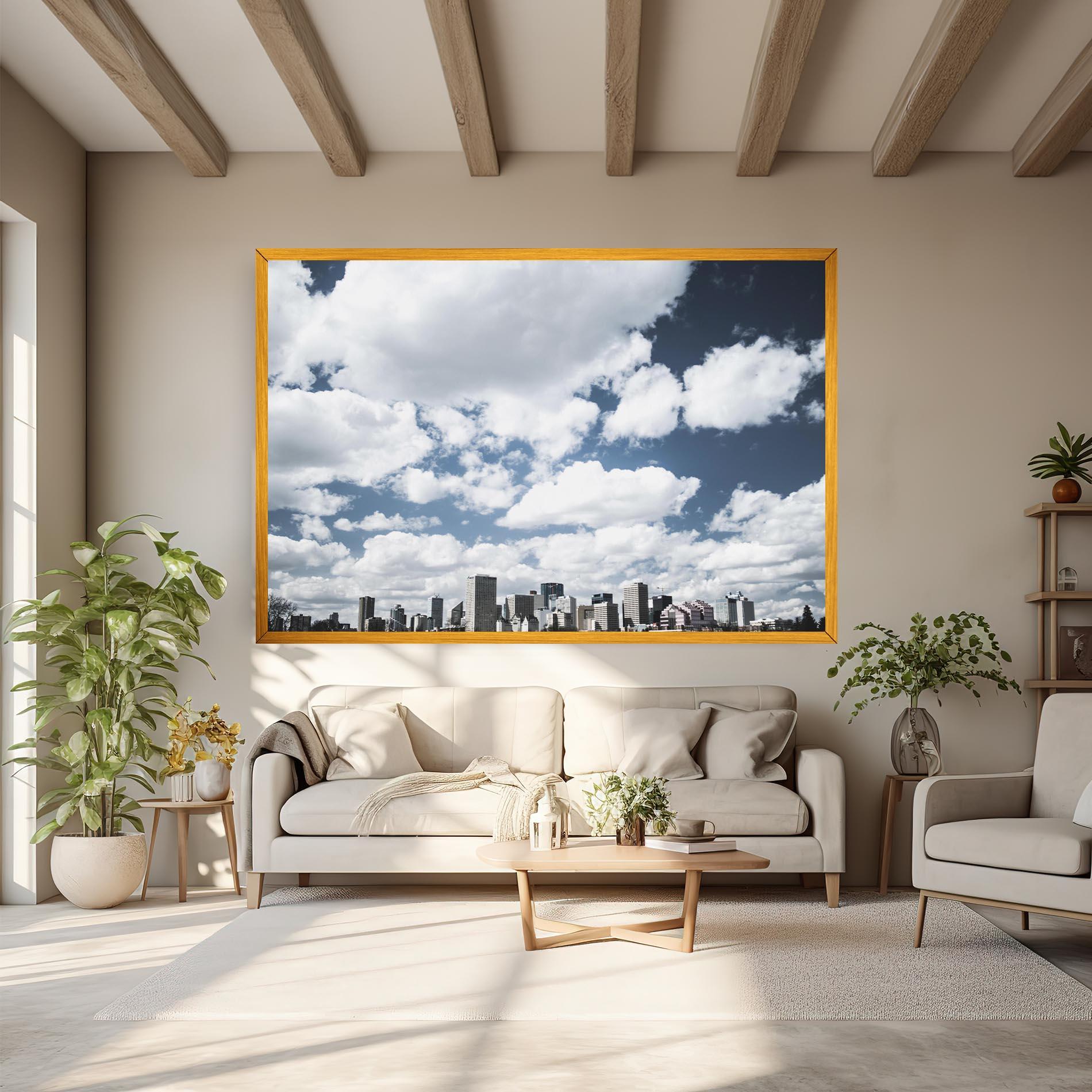 Vászonkép Clouds Over City mockup 6
