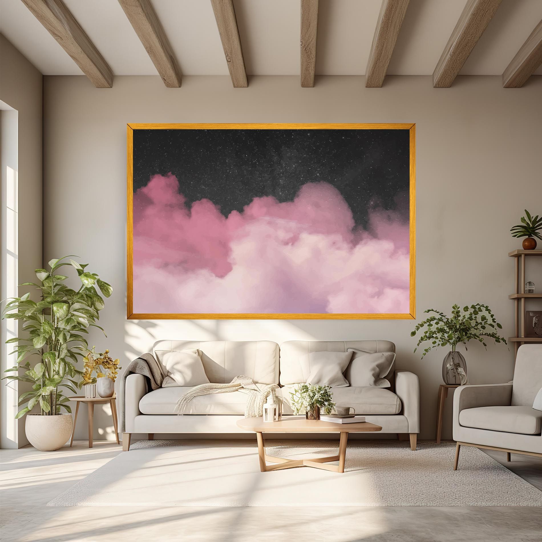 Clouds Watercolor Purple mockup 6