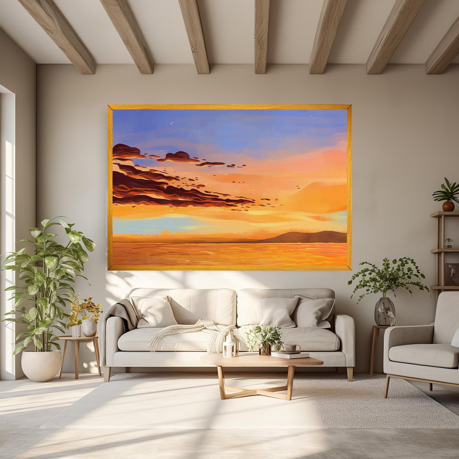 Vászonkép Dark Cloud Sunset mockup 6