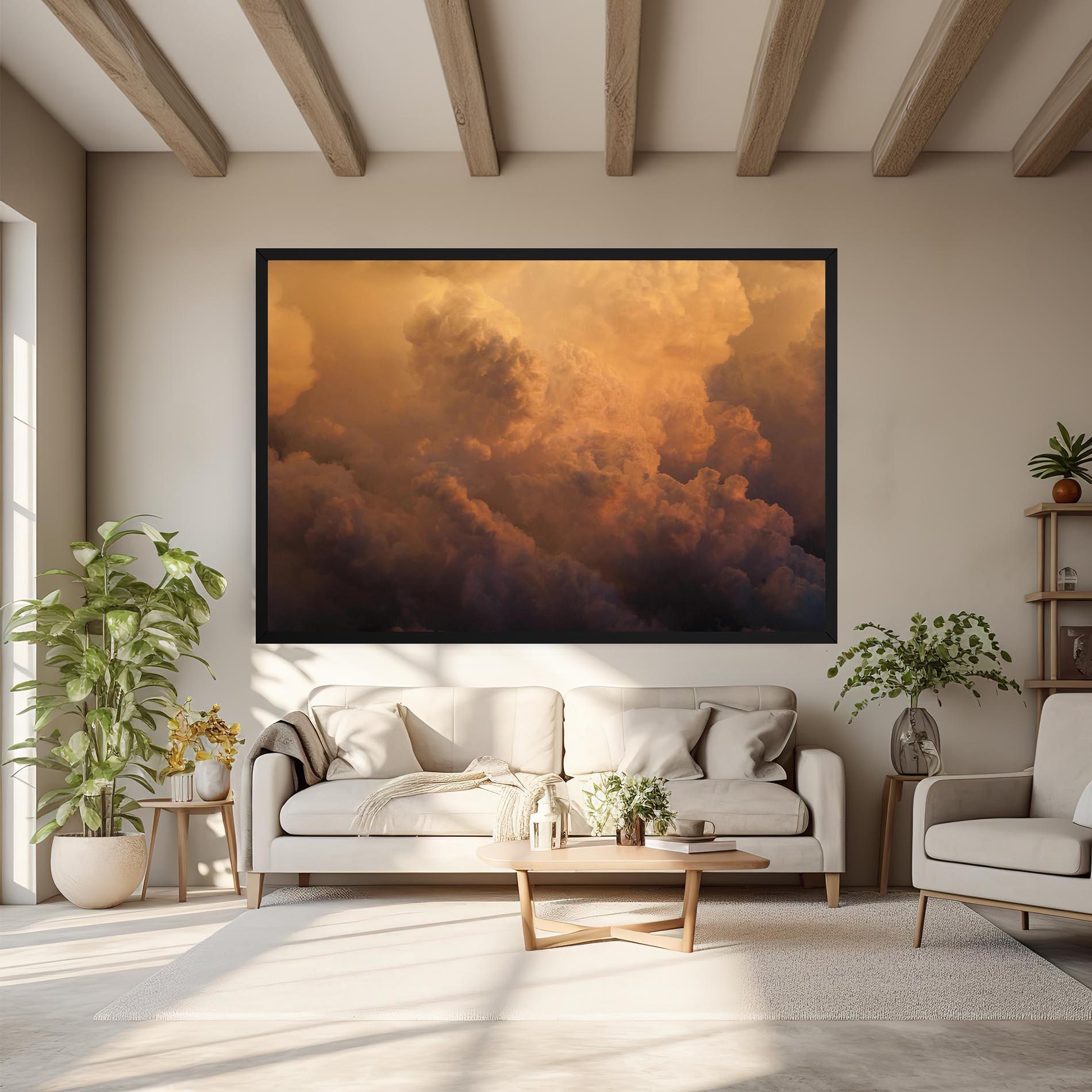 Vászonkép Brown Orange Clouds mockup 6