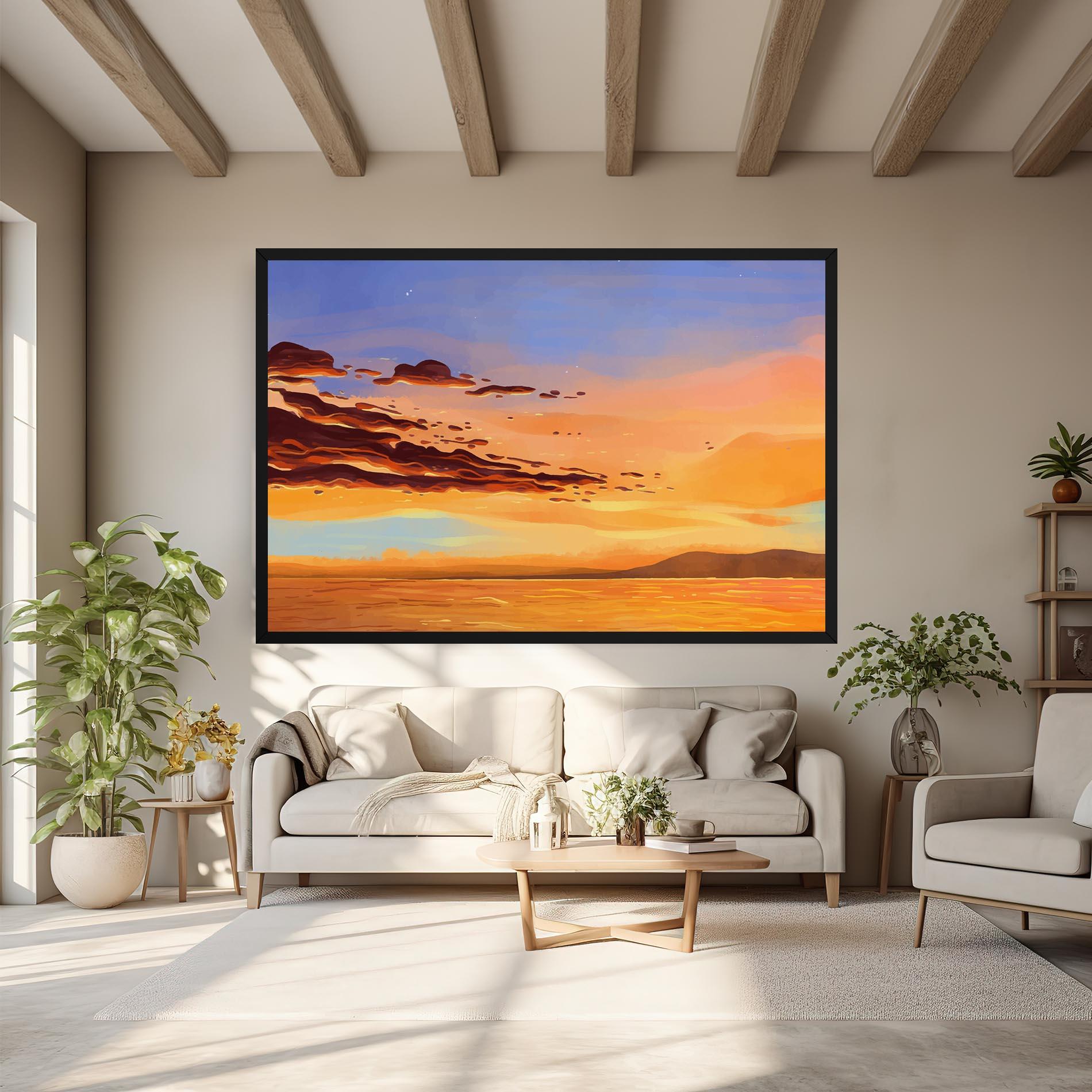 Vászonkép Dark Cloud Sunset mockup 6