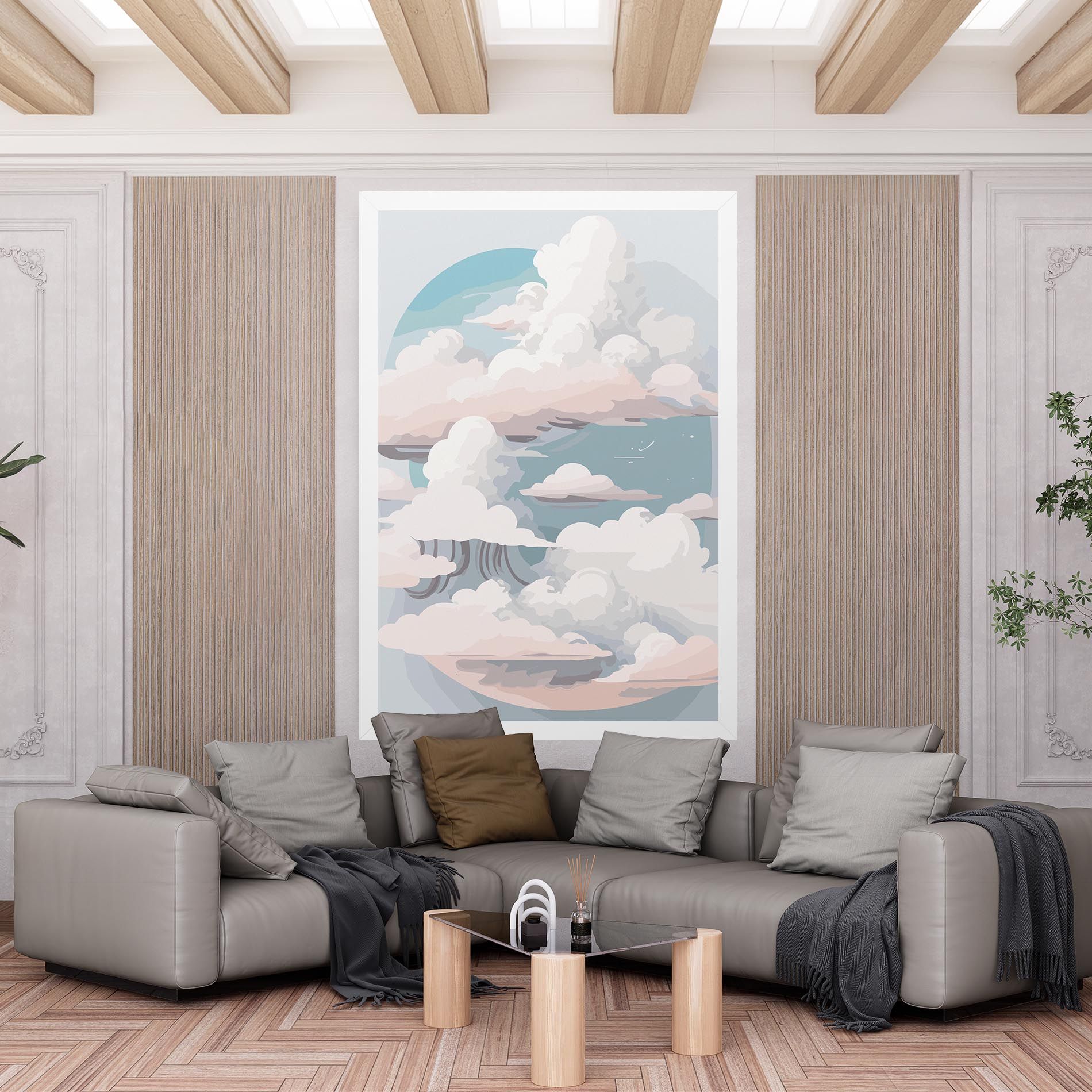 Cloud White Art mockup 6