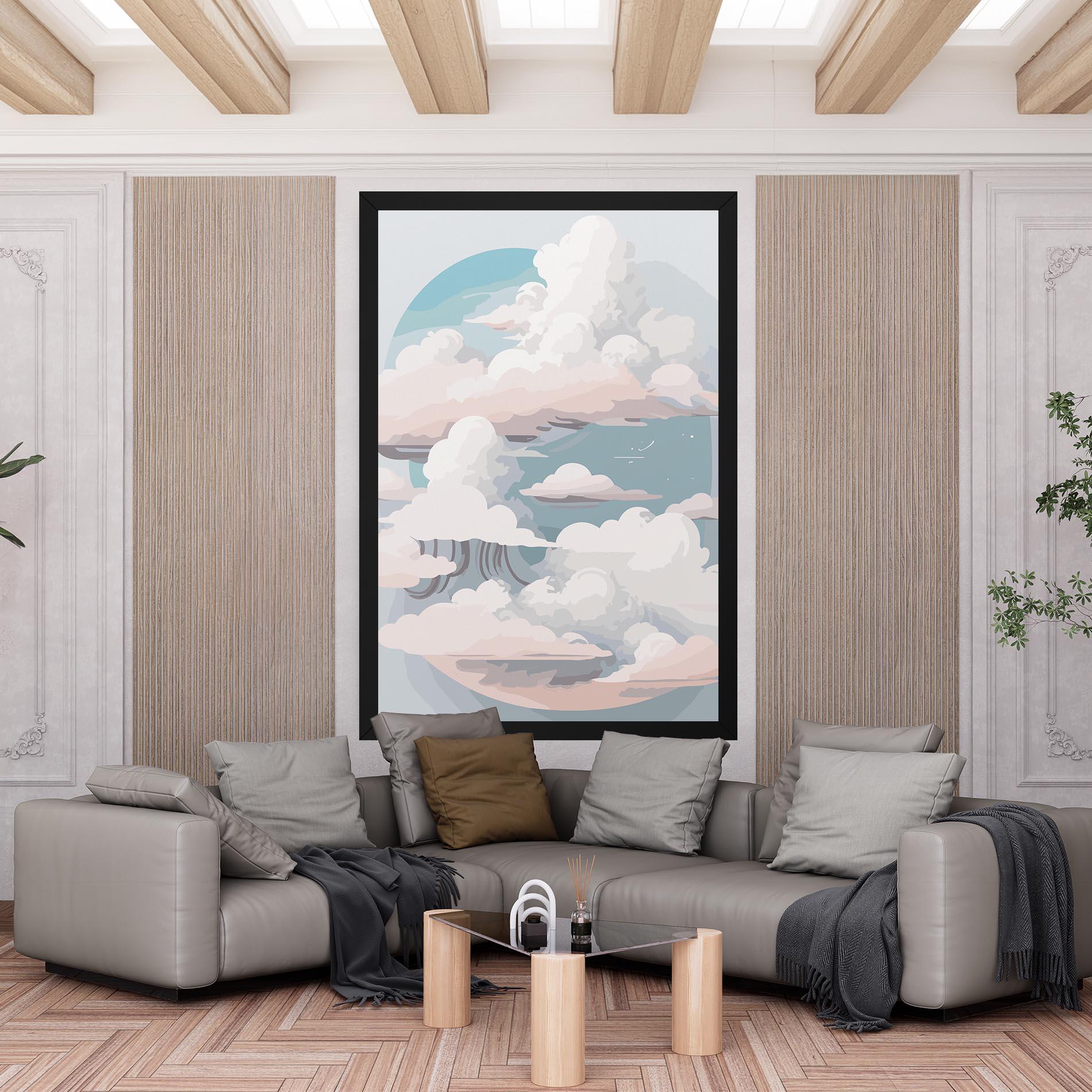 Vászonkép Cloud White Art mockup 6
