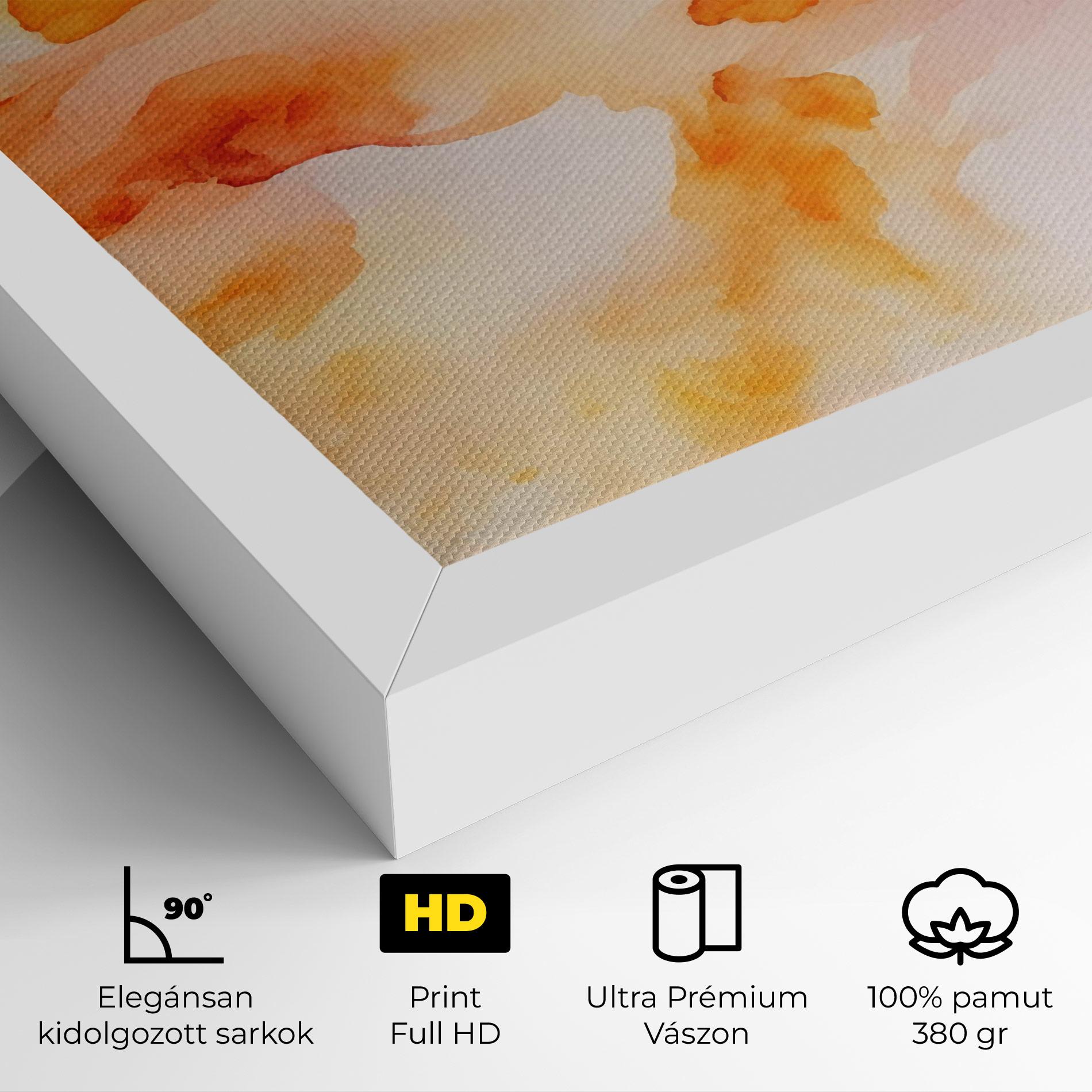 Vászonkép Abstract Orange Cloud mockup 4