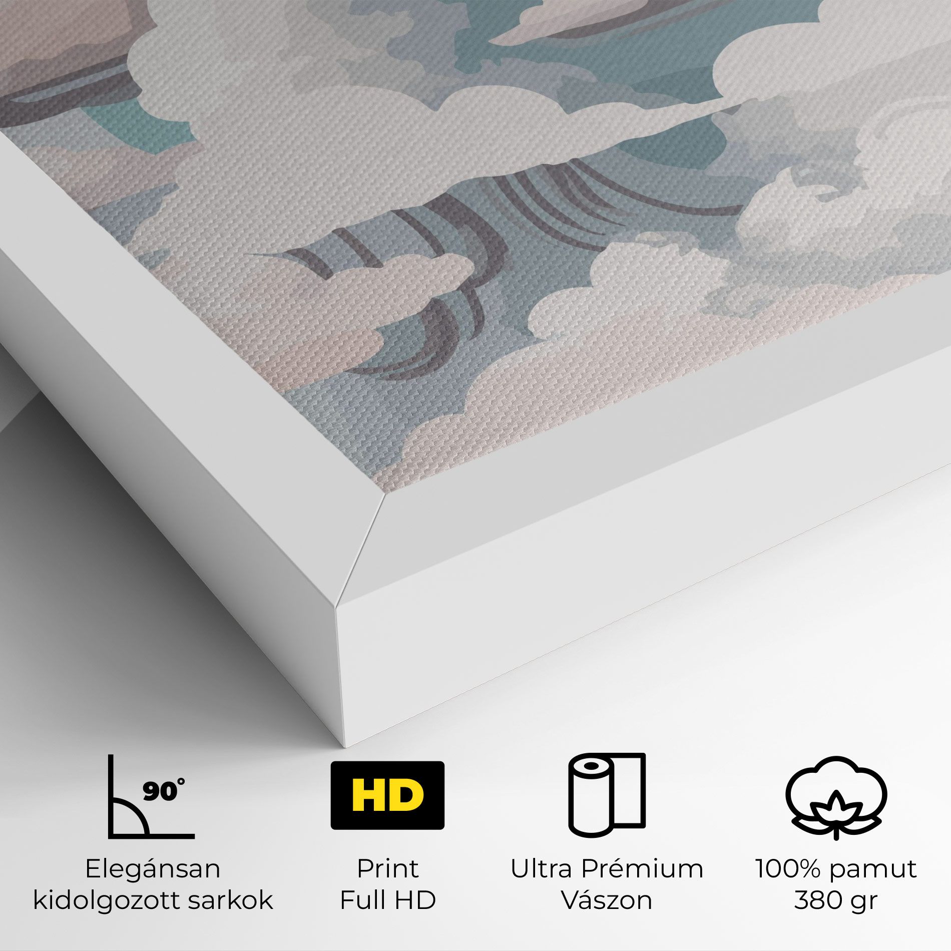 Cloud White Art mockup 4