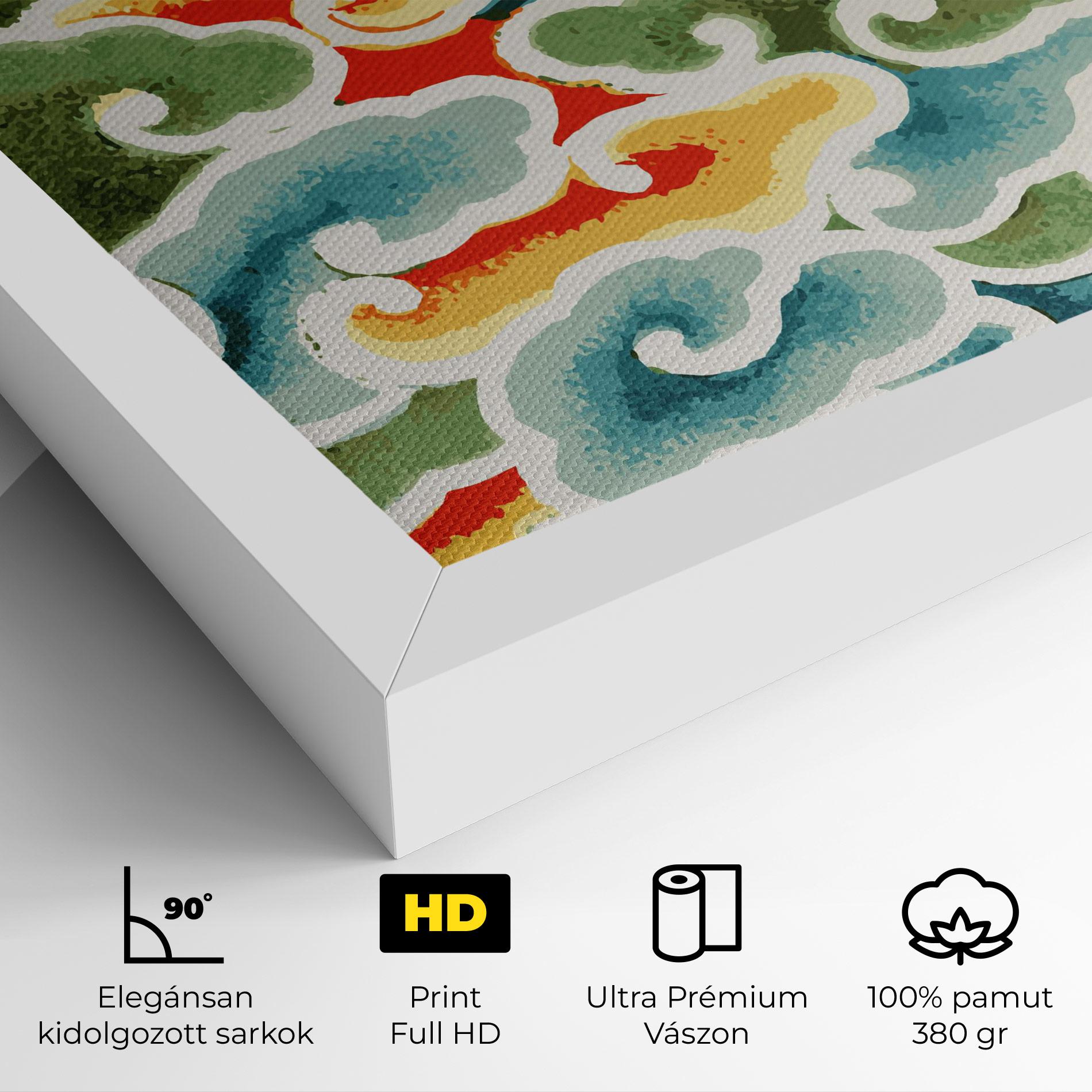 Vászonkép Green Blue Clouds mockup 4