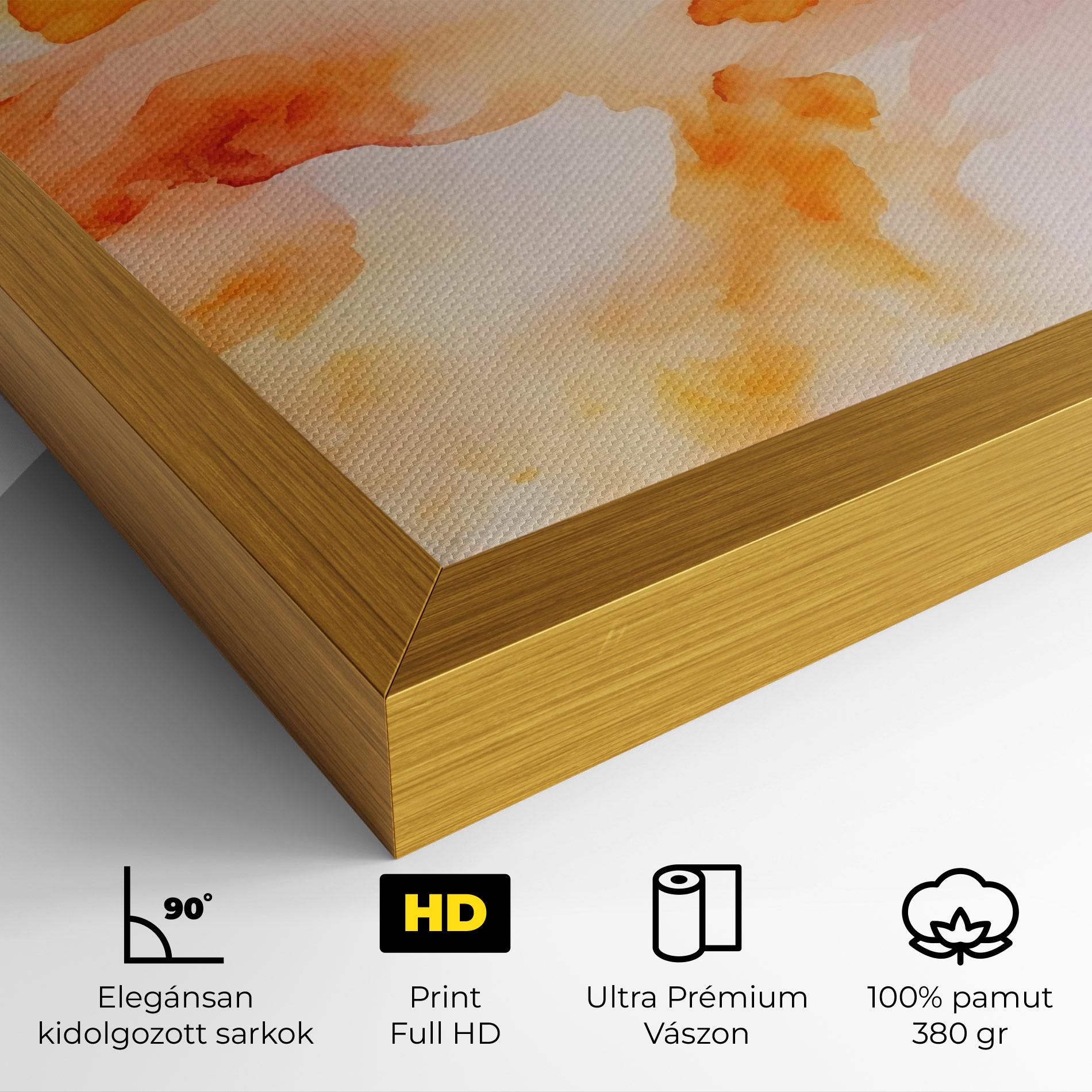 Vászonkép Abstract Orange Cloud mockup 4