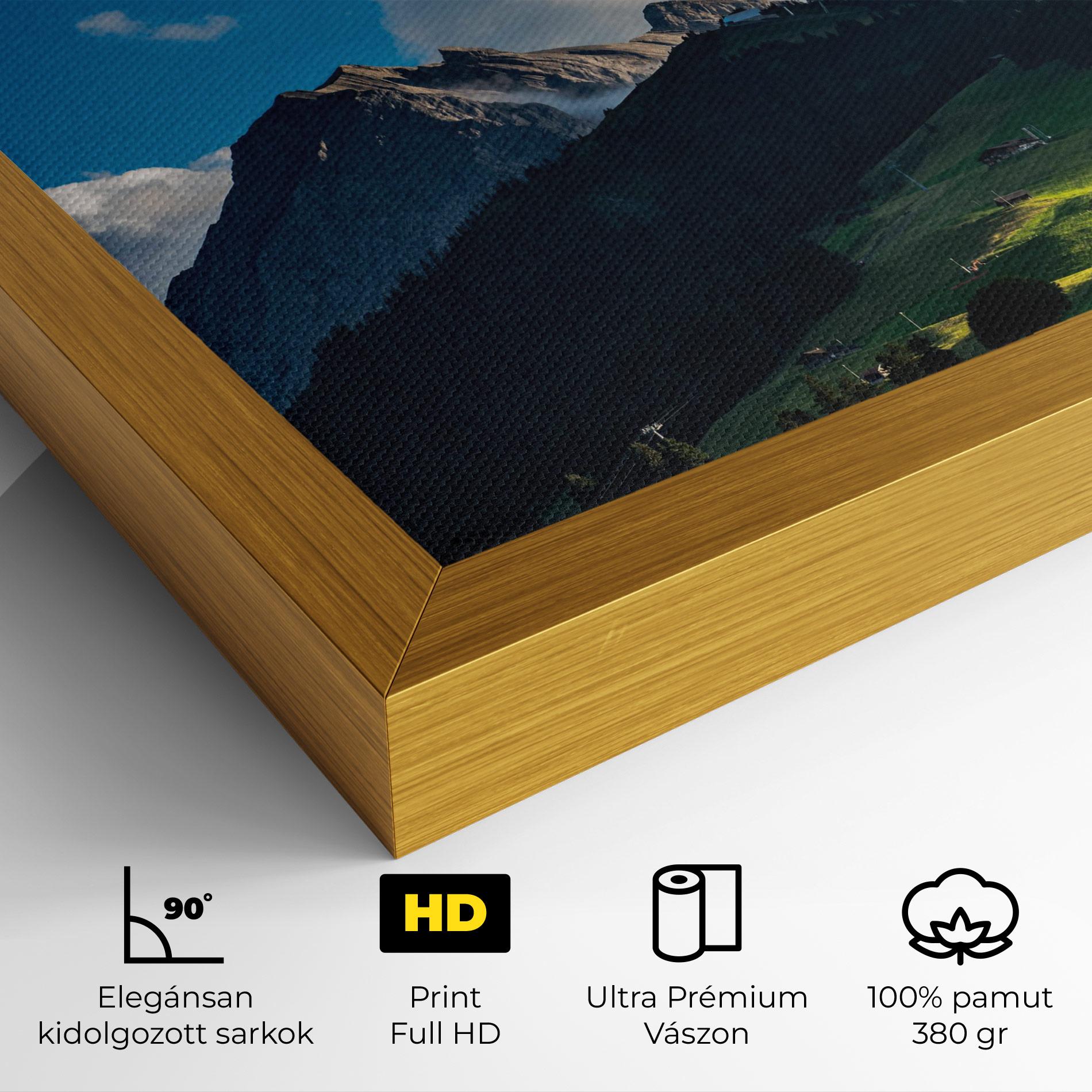 Vászonkép Beautiful Mountain Cloud View mockup 4