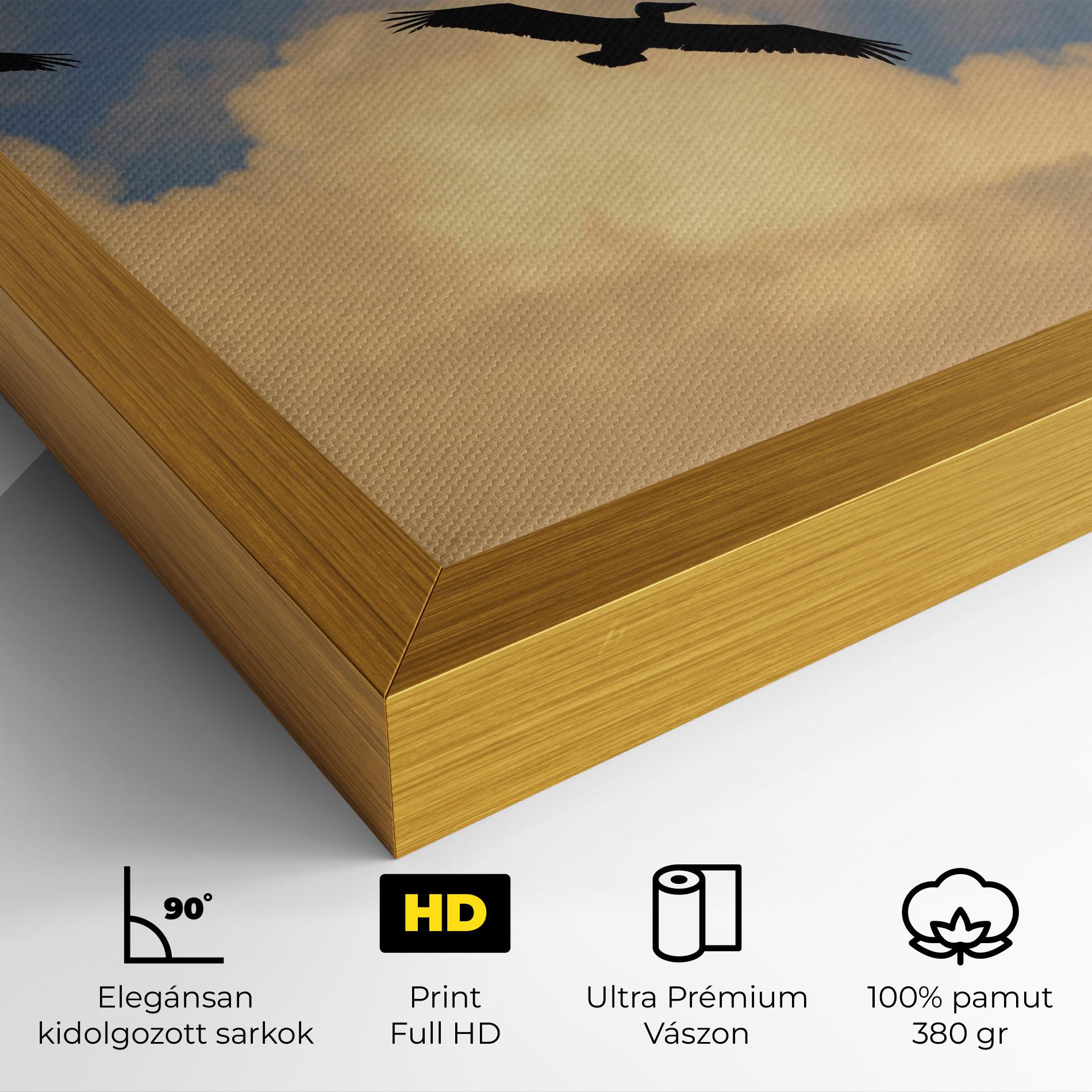 Vászonkép Bird Shilouette Cloud mockup 4