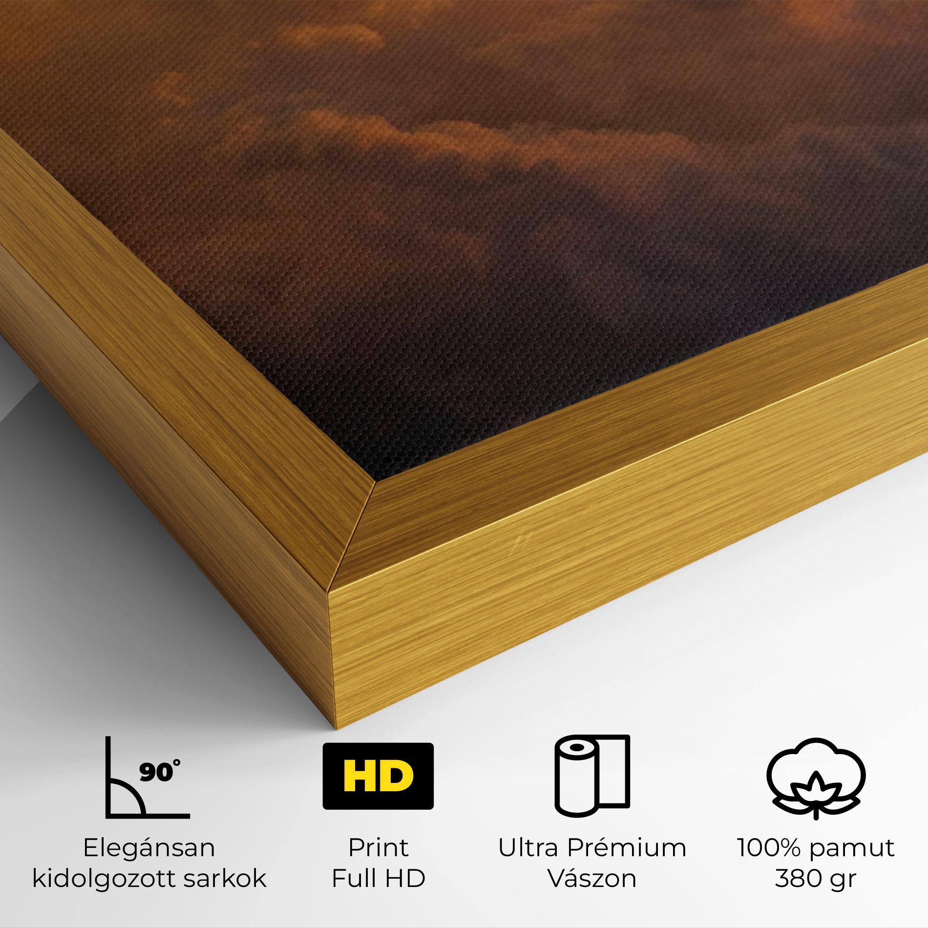 Vászonkép Brown Orange Clouds mockup 4