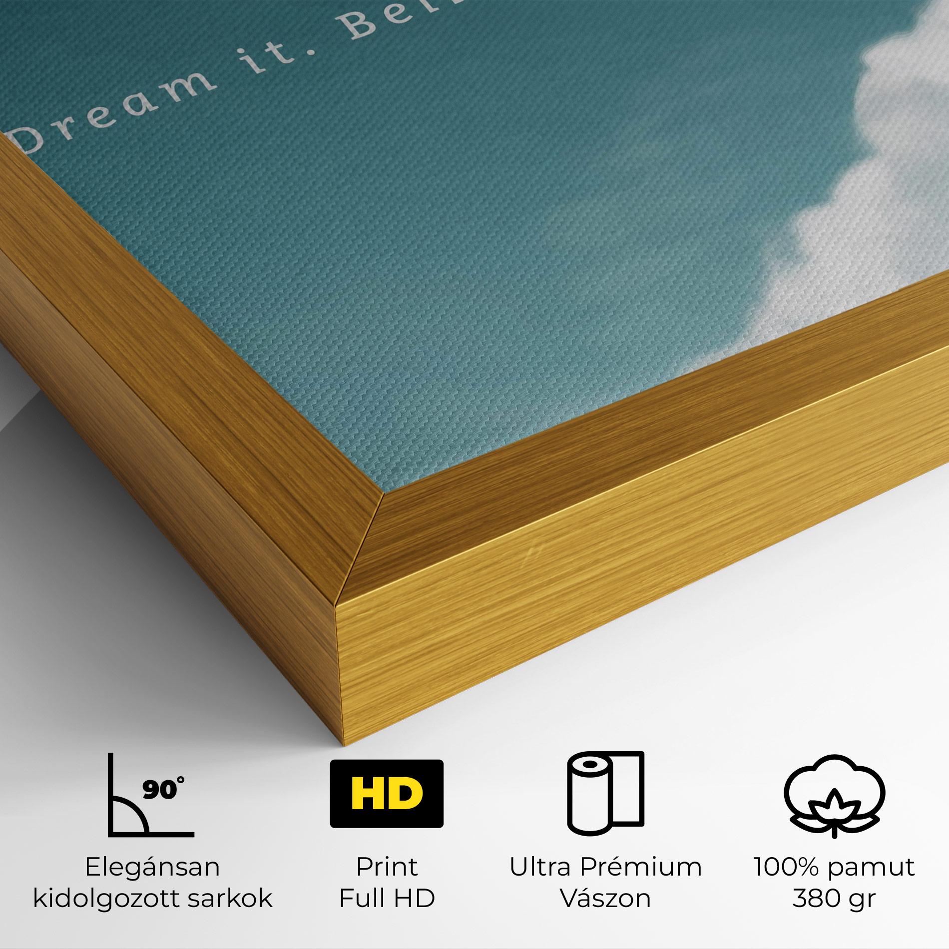 Vászonkép Clouds Text Green mockup 4