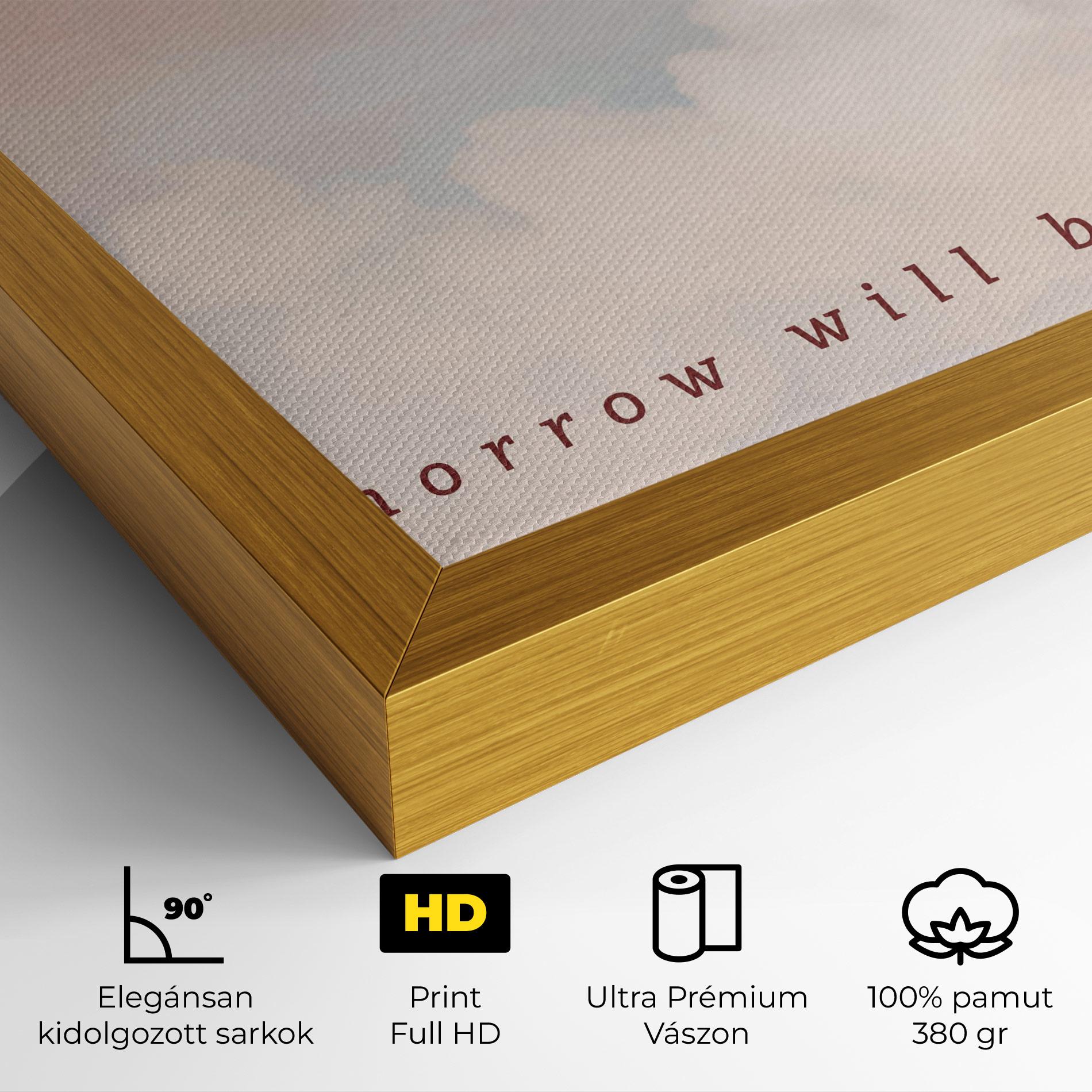 Vászonkép Clouds Text Pink Blue mockup 4