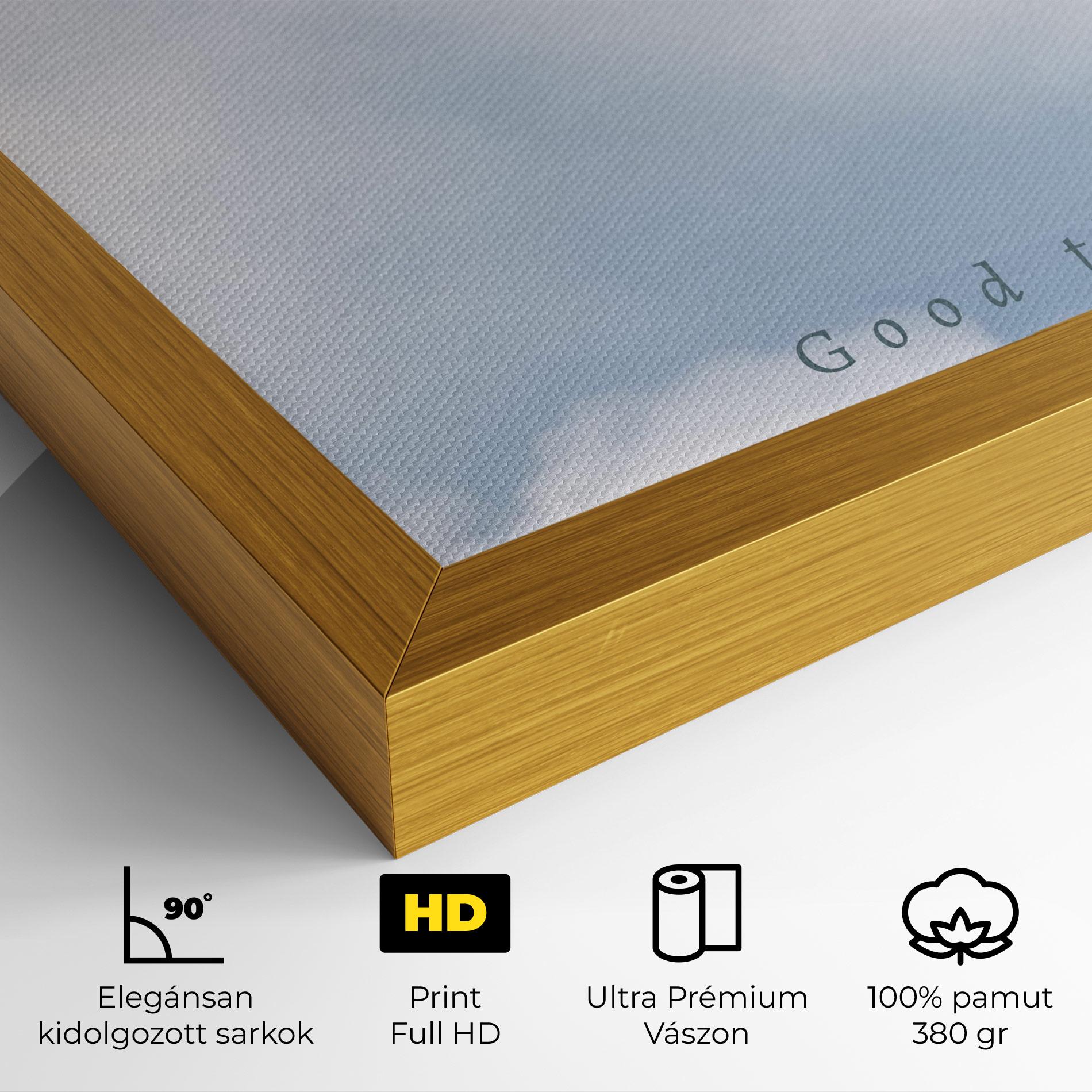 Vászonkép Clouds Text White mockup 4