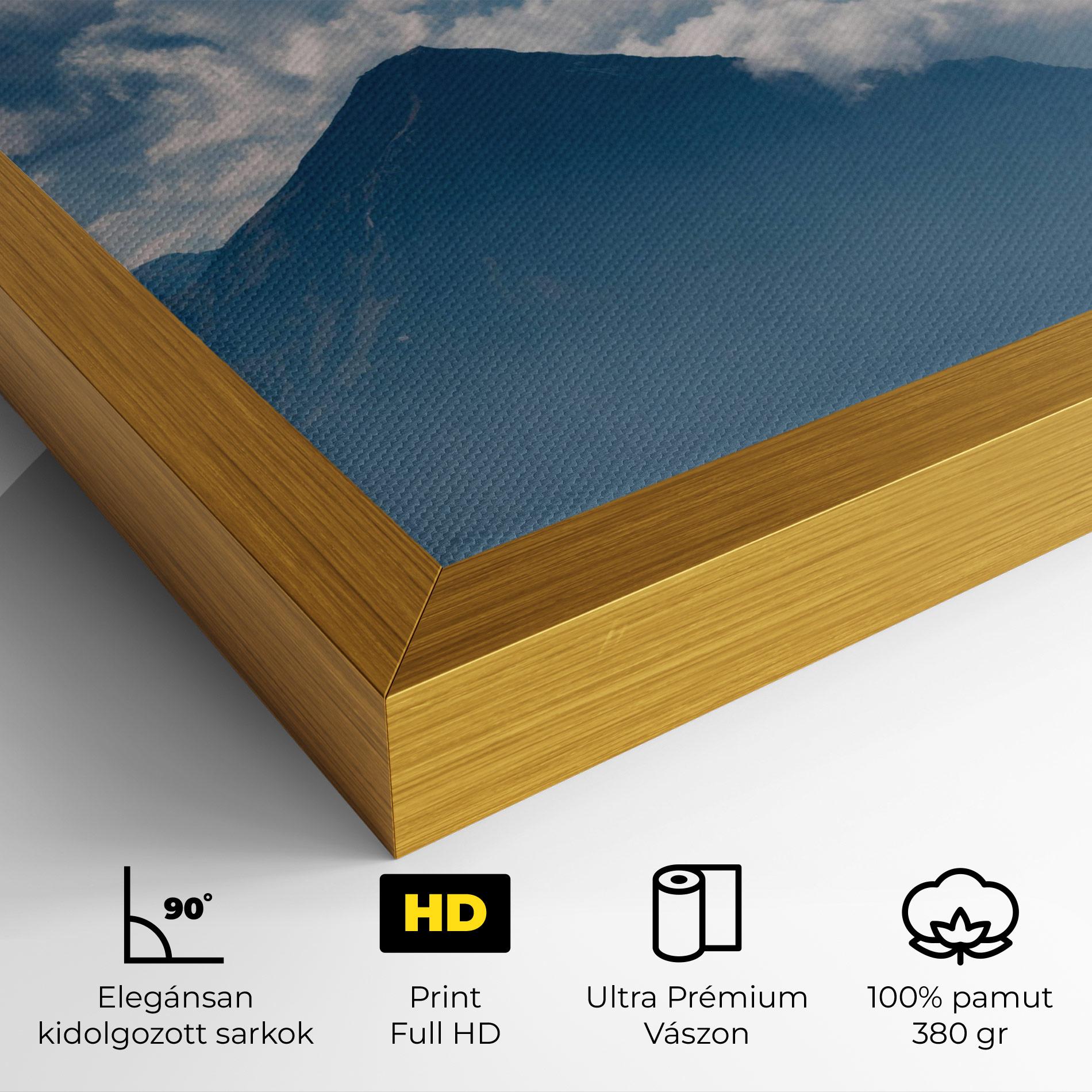 Vászonkép Cloudy View Mountain mockup 4