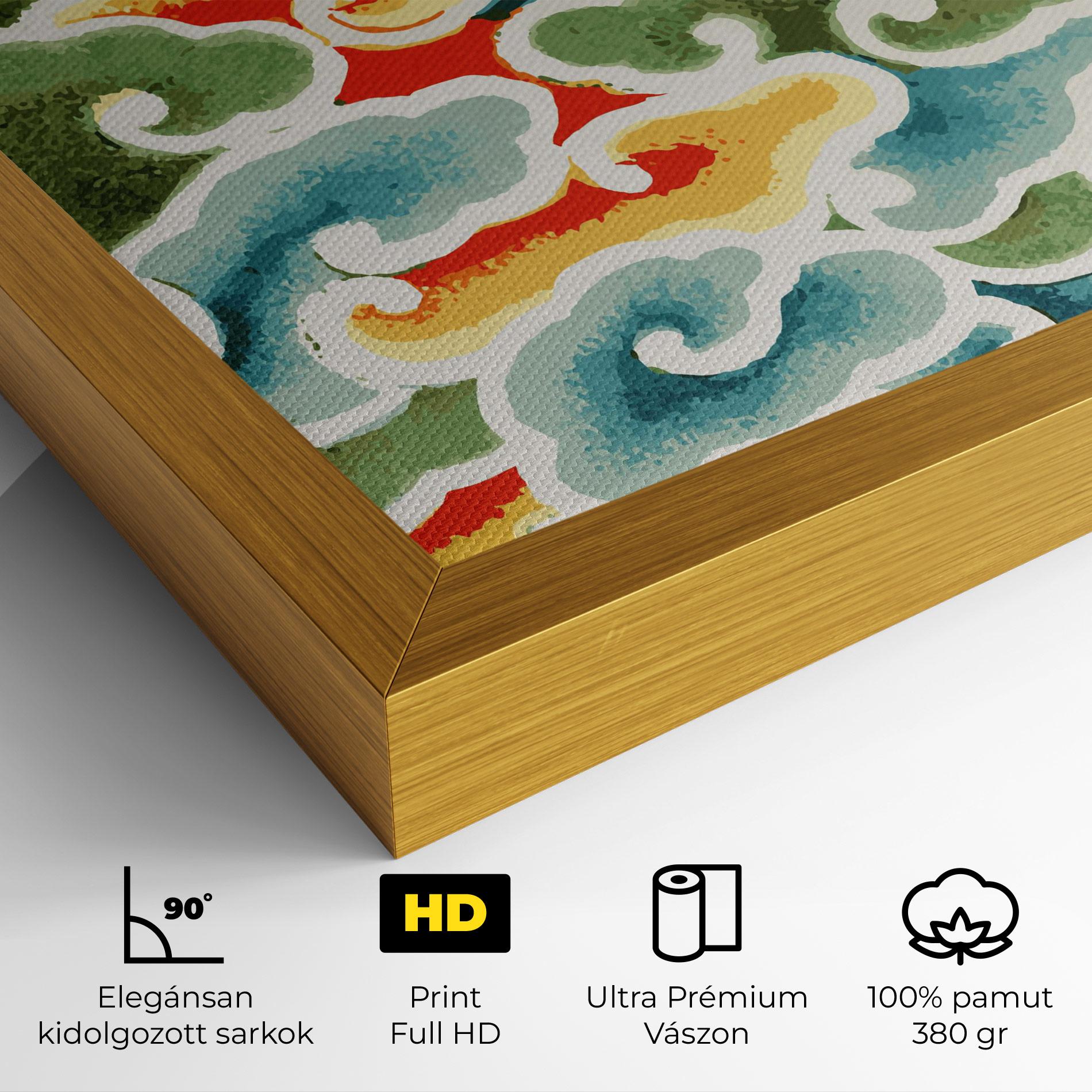 Vászonkép Green Blue Clouds mockup 4