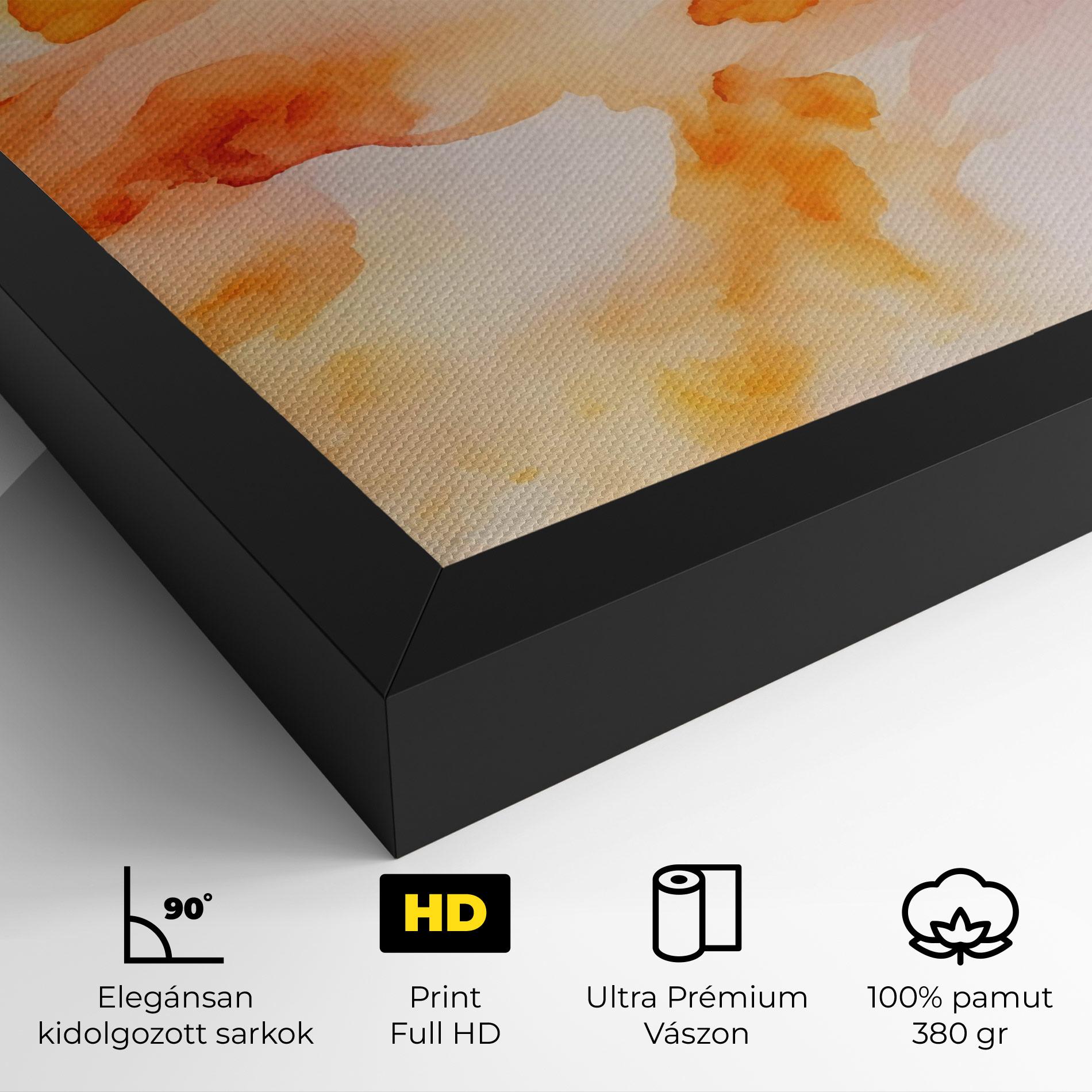 Vászonkép Abstract Orange Cloud mockup 4