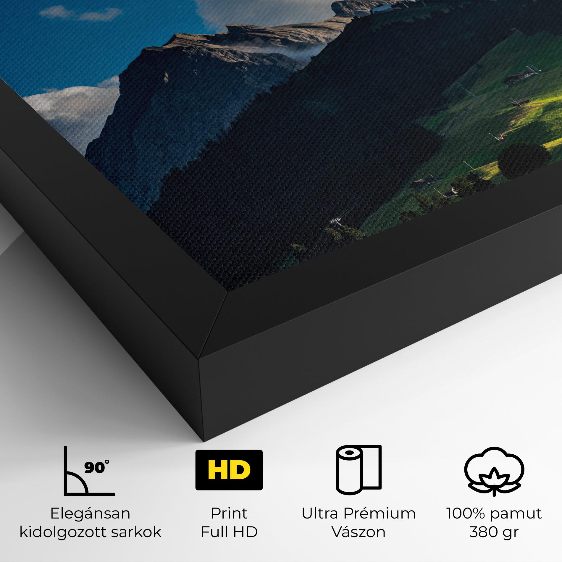 Vászonkép Beautiful Mountain Cloud View mockup 4