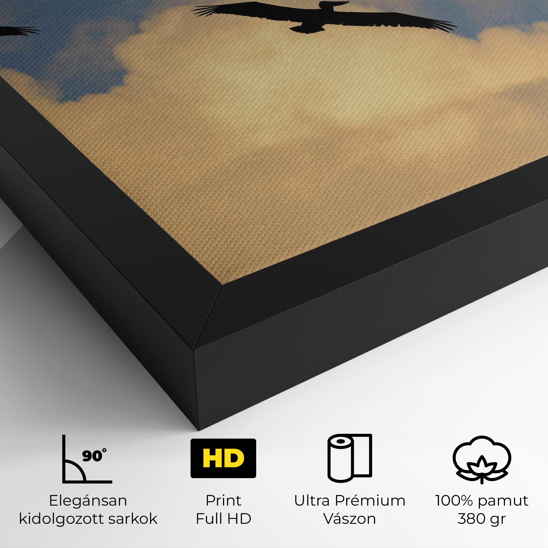 Vászonkép Bird Shilouette Cloud mockup 4