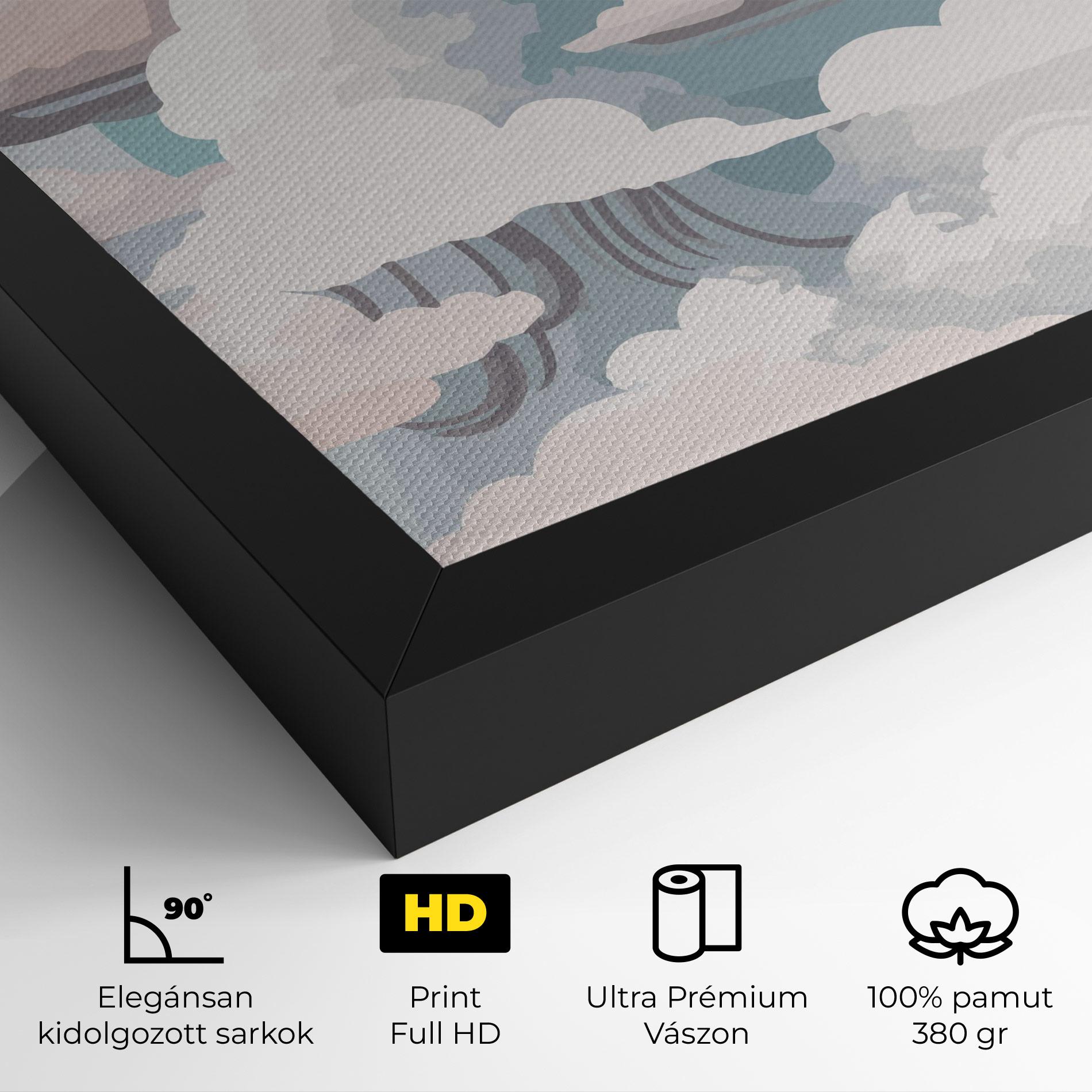 Vászonkép Cloud White Art mockup 4