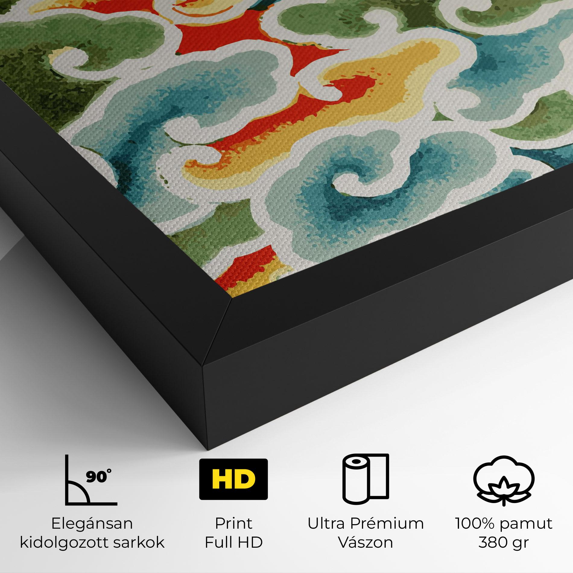 Vászonkép Green Blue Clouds mockup 4