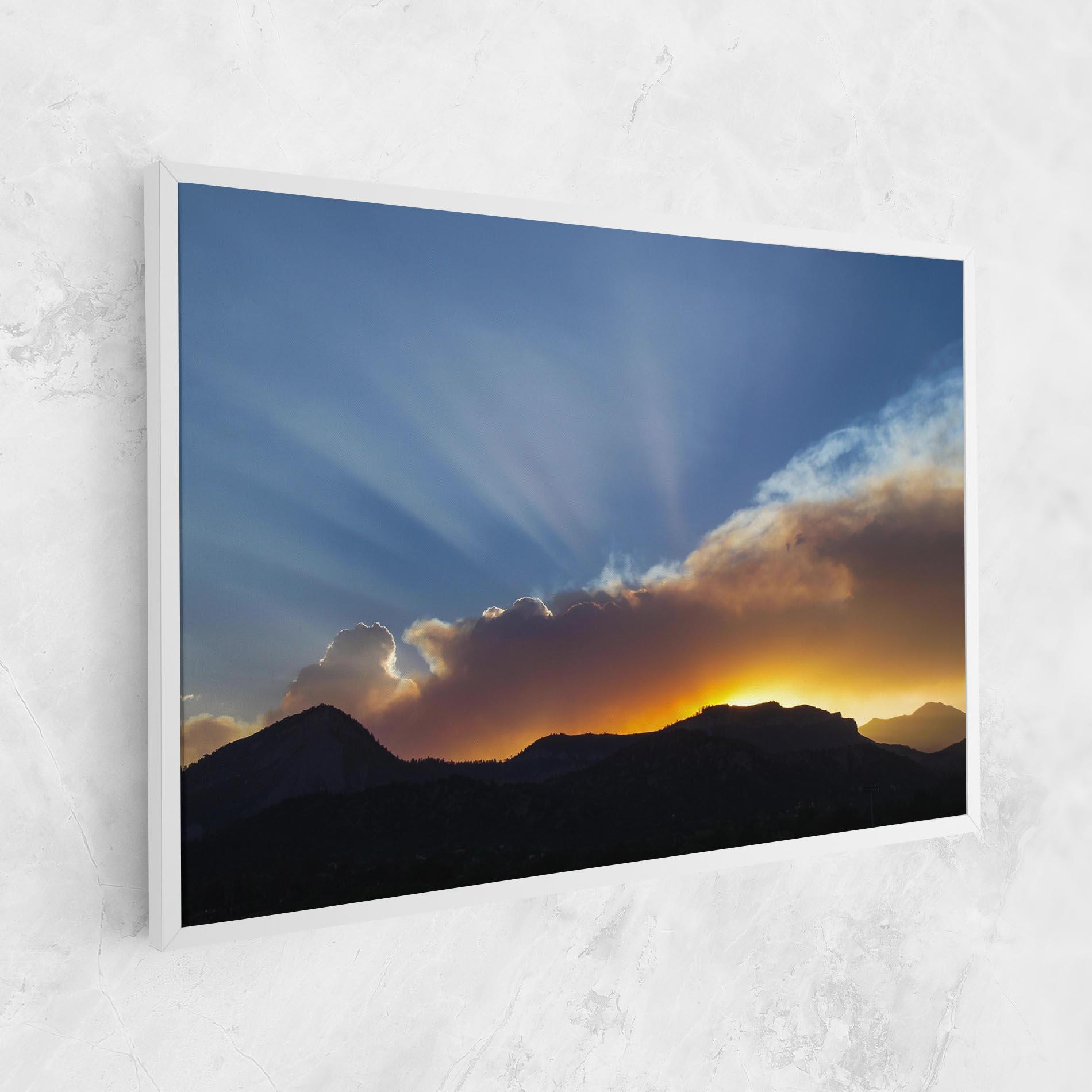 Vászonkép Mountain Silhouette Sunrise mockup 1