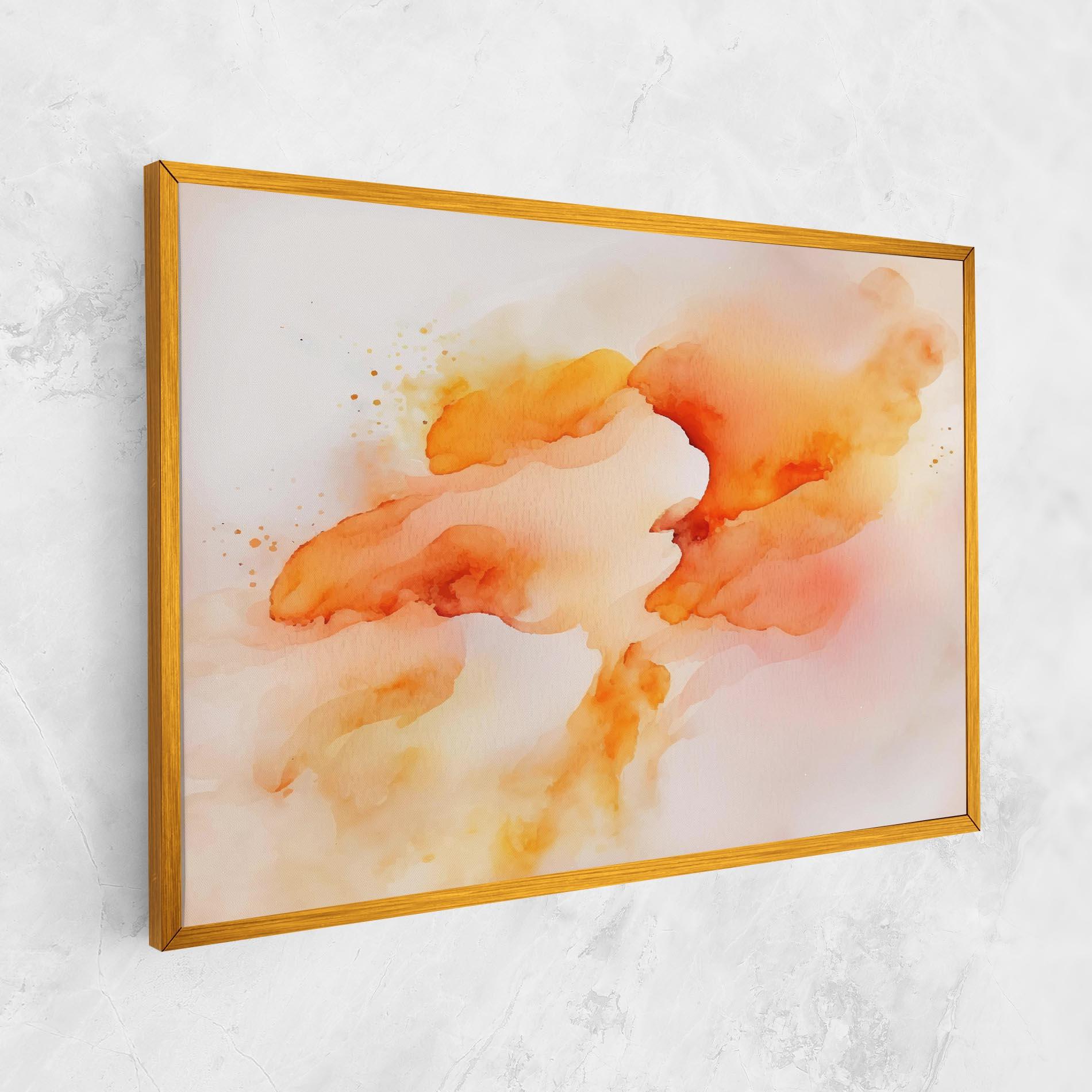 Vászonkép Abstract Orange Cloud mockup 1