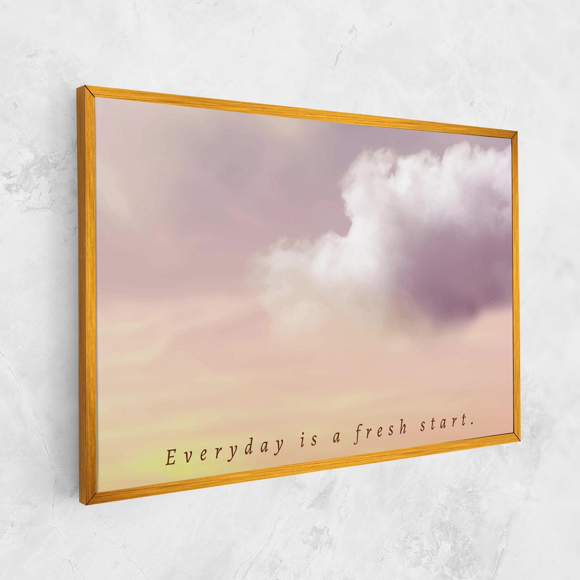 Vászonkép Clouds Text Cream mockup 1