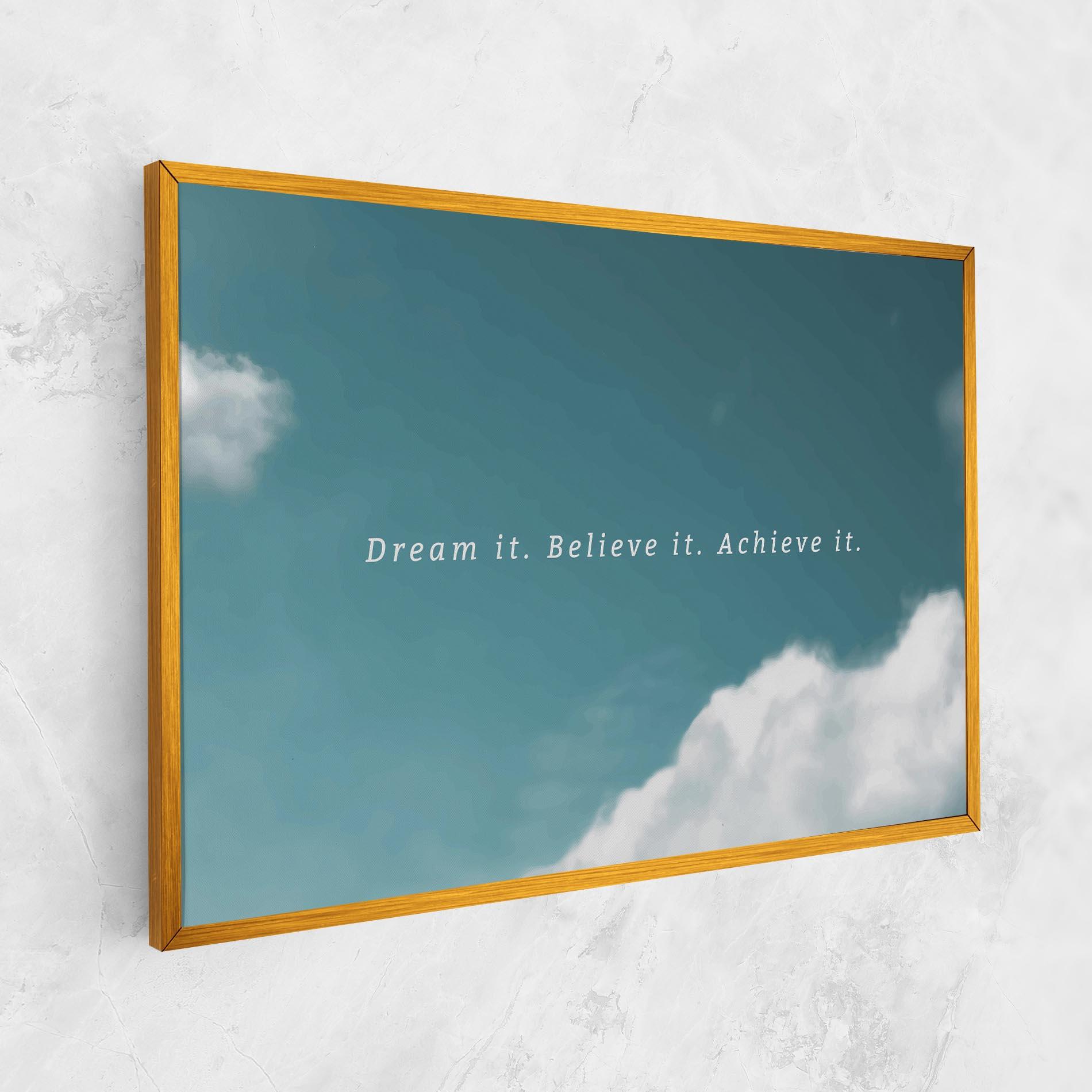 Vászonkép Clouds Text Green mockup 1