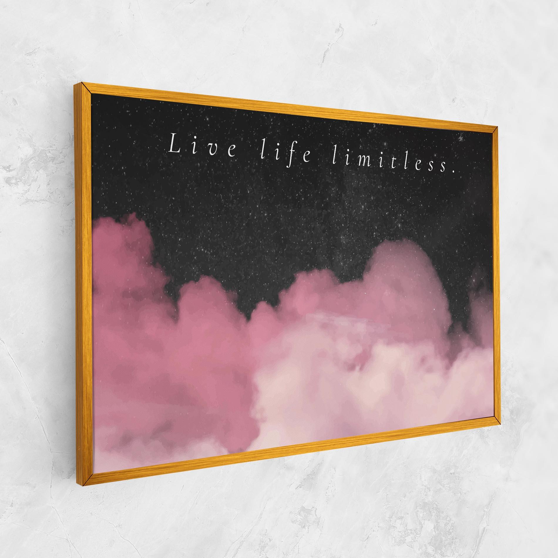 Vászonkép Clouds Text Pink mockup 1