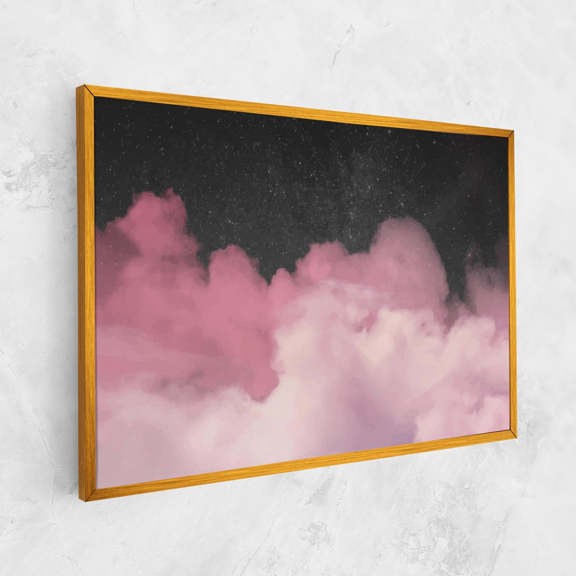 Vászonkép Clouds Watercolor Purple mockup 1