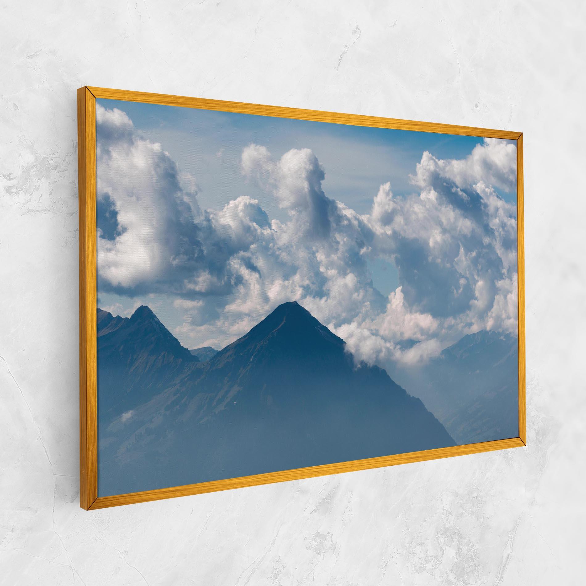 Vászonkép Cloudy View Mountain mockup 1