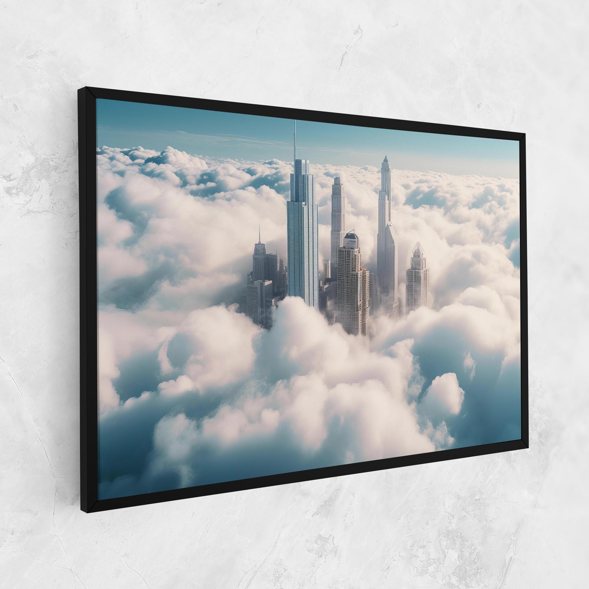 Vászonkép City Above Clouds mockup 1