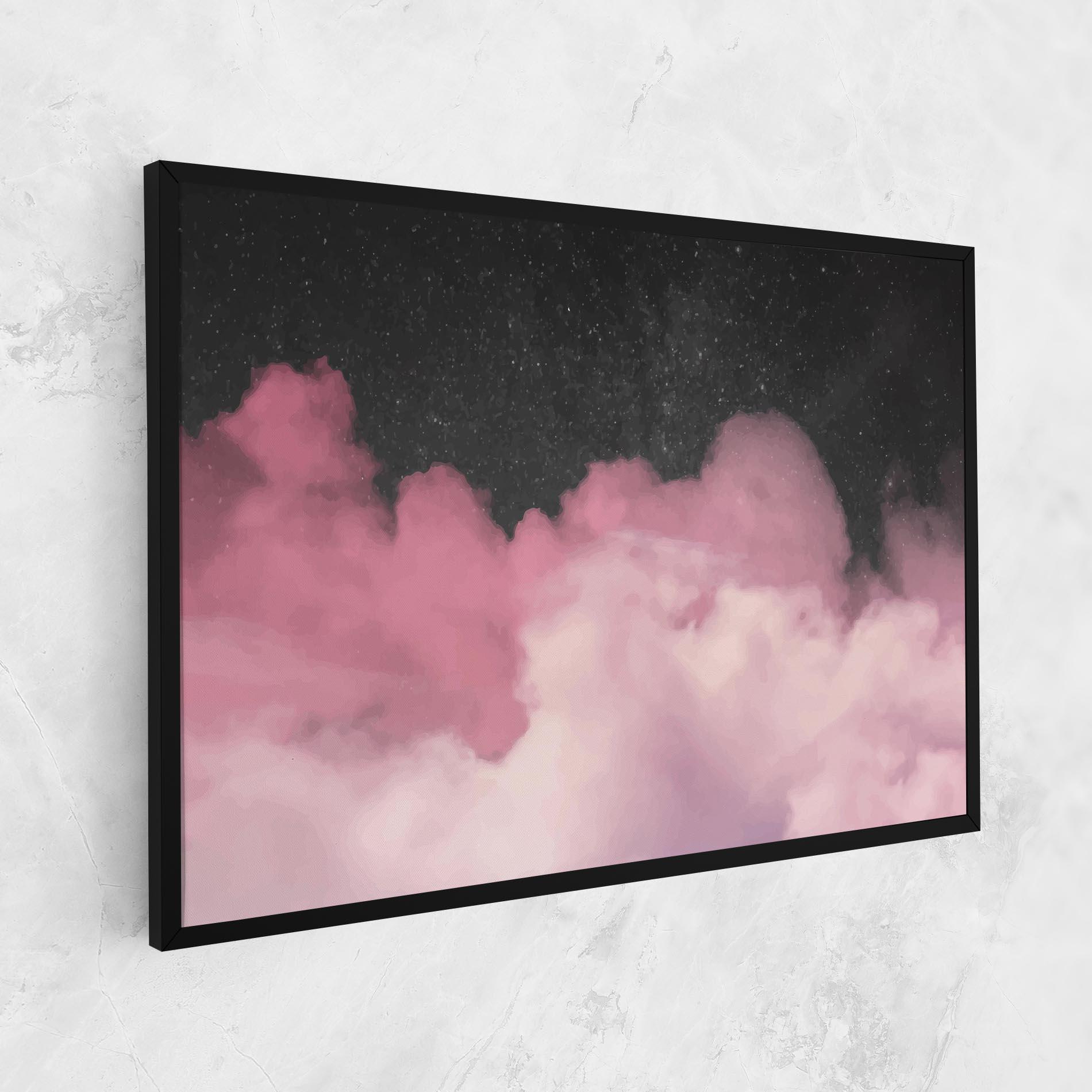 Vászonkép Clouds Watercolor Purple mockup 1