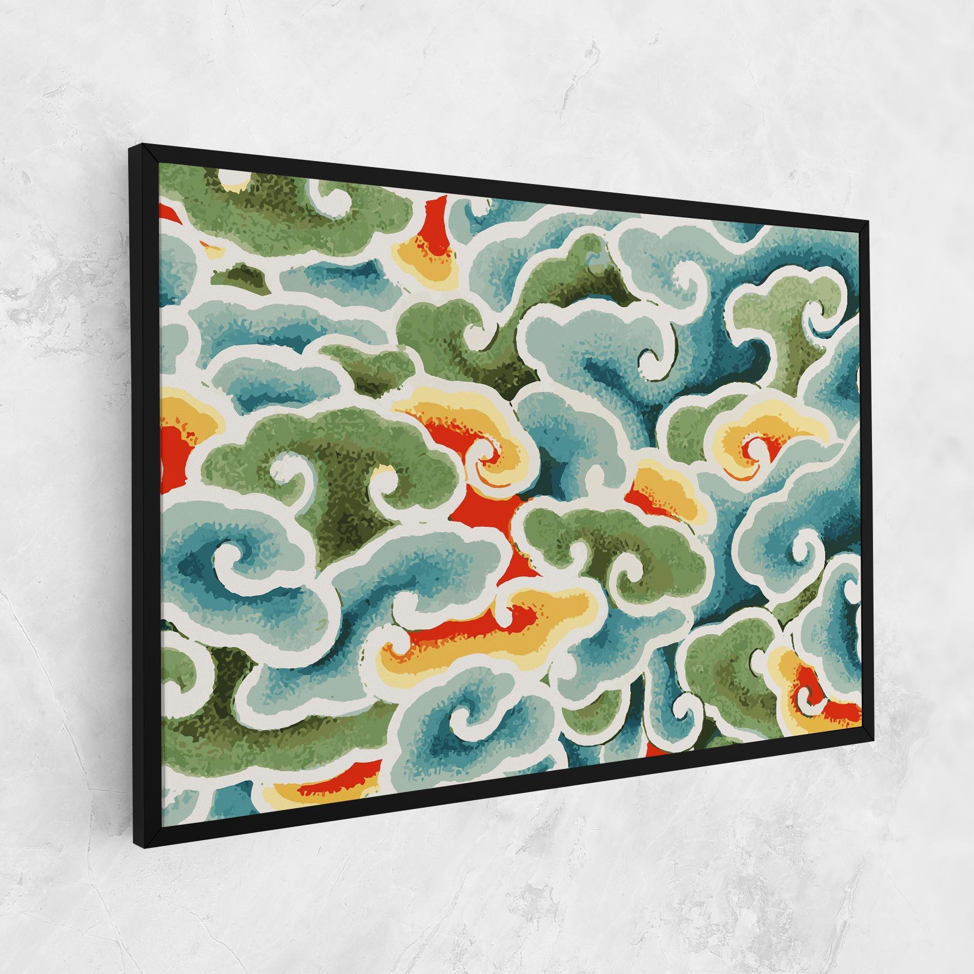 Vászonkép Green Blue Clouds mockup 1