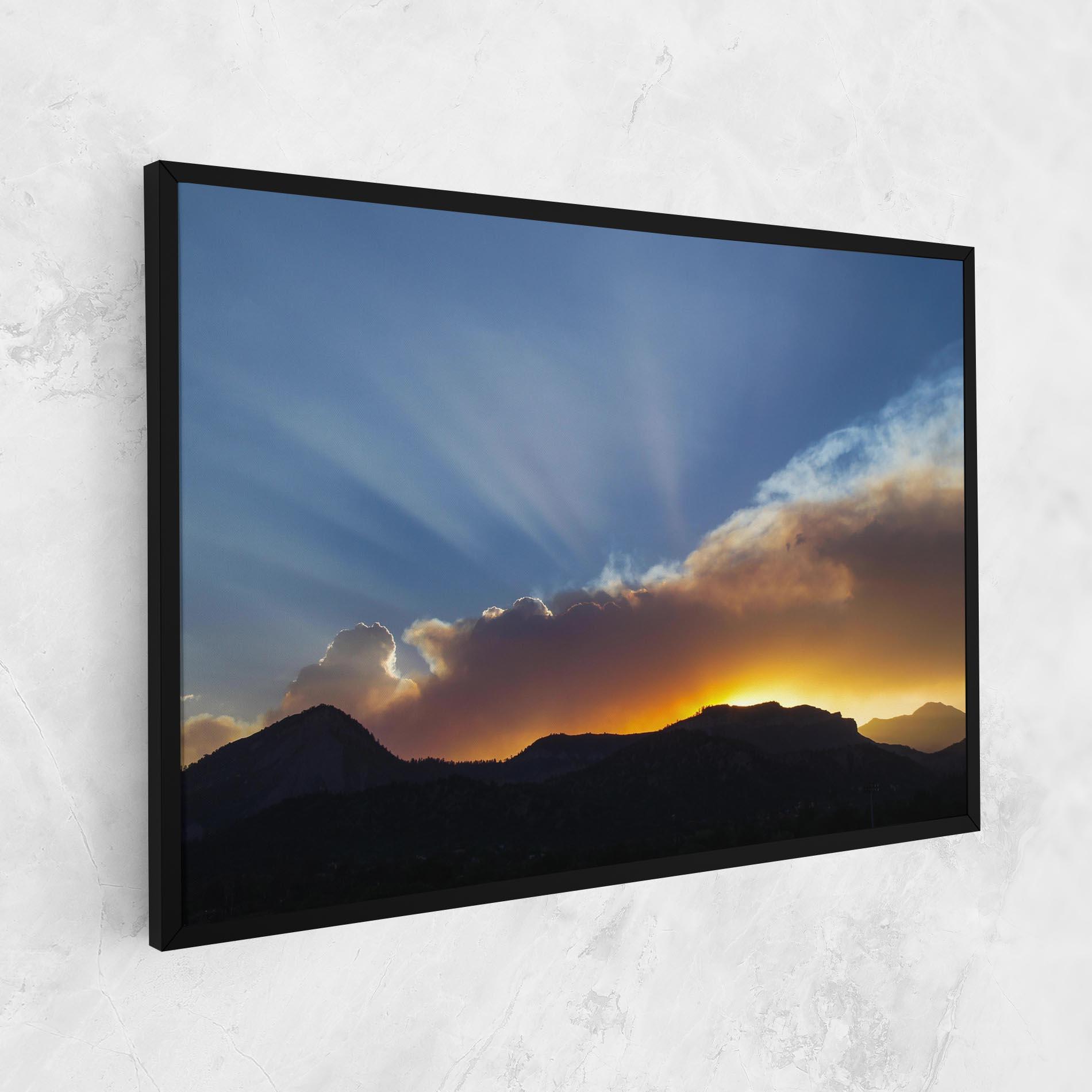 Vászonkép Mountain Silhouette Sunrise mockup 1