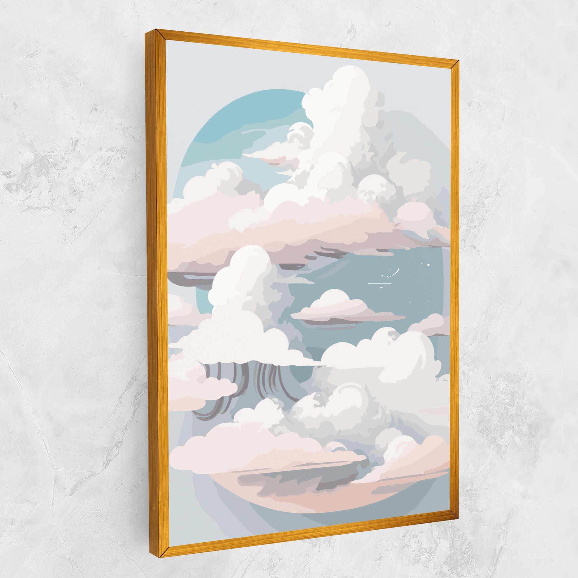 Vászonkép Cloud White Art mockup 1