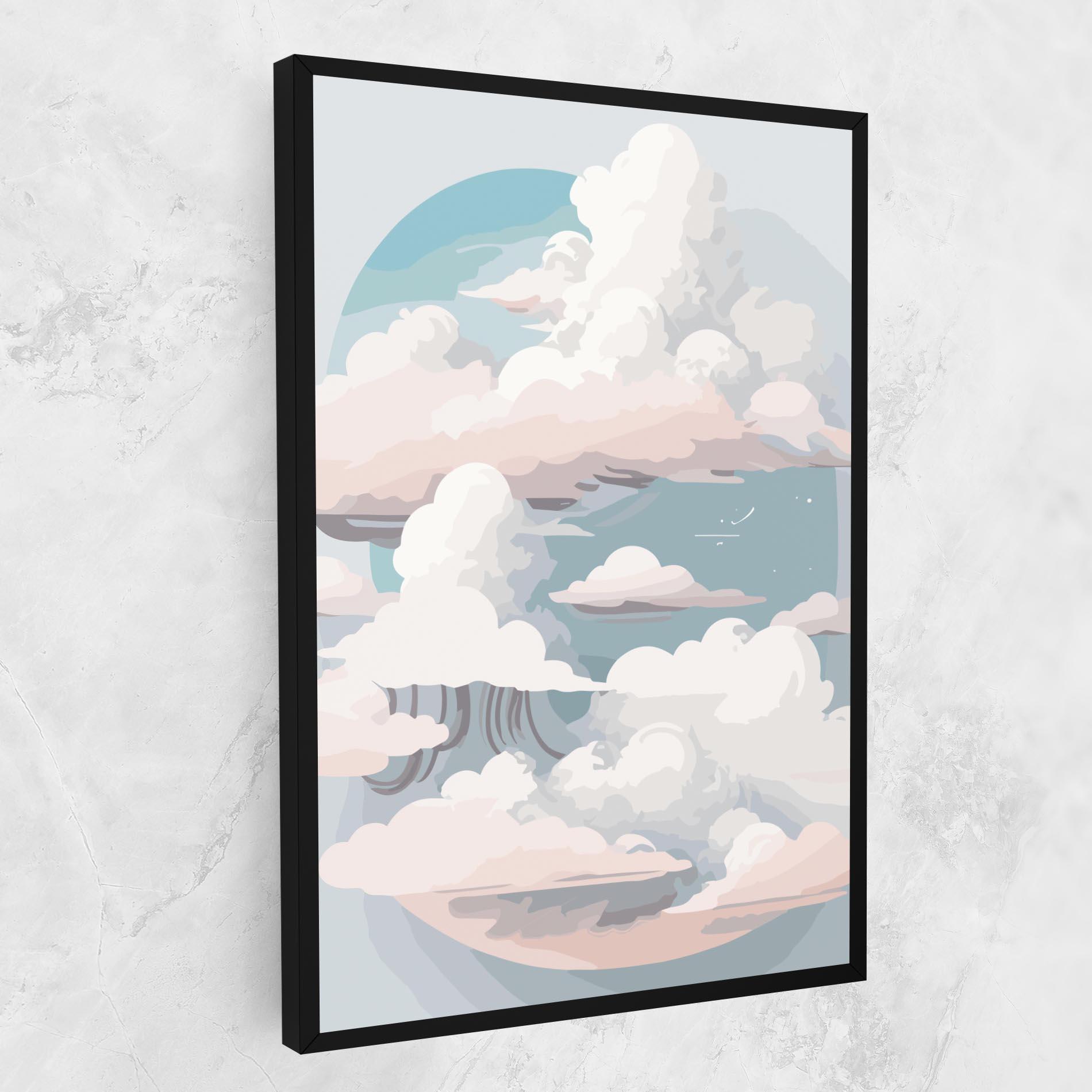 Vászonkép Cloud White Art mockup 1