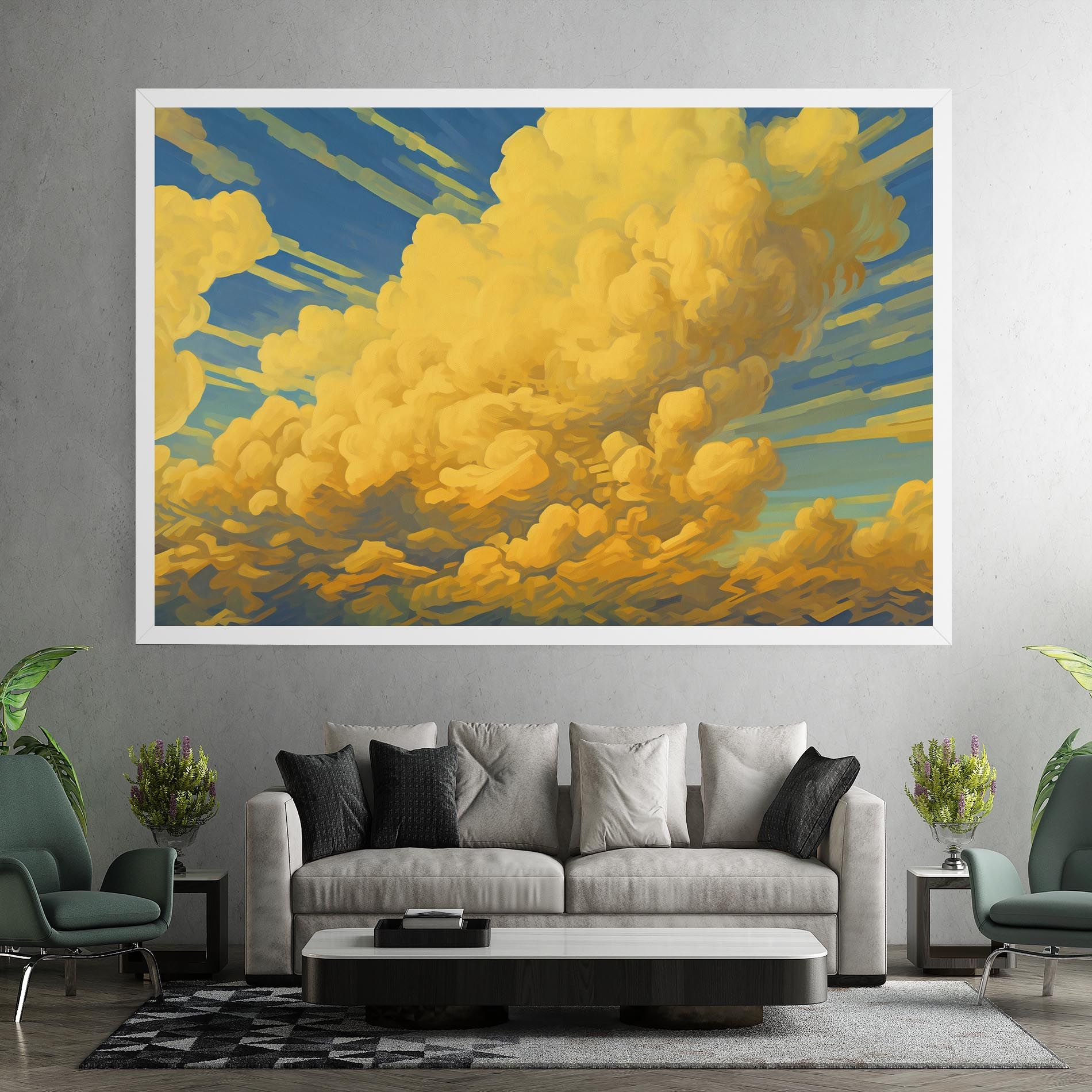 Big Yellow Cloud Art mockup 7