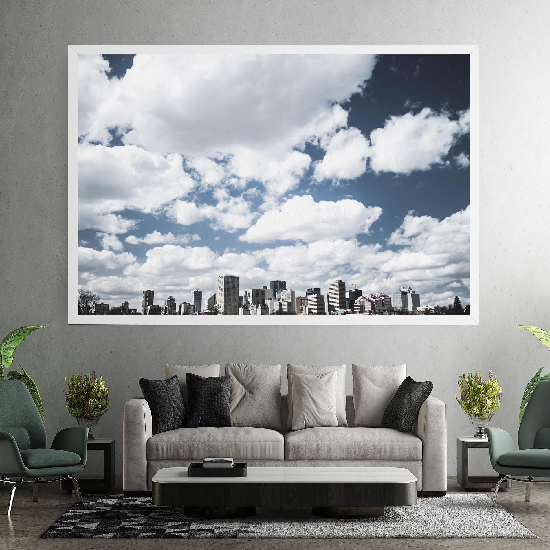 Clouds Over City mockup 7