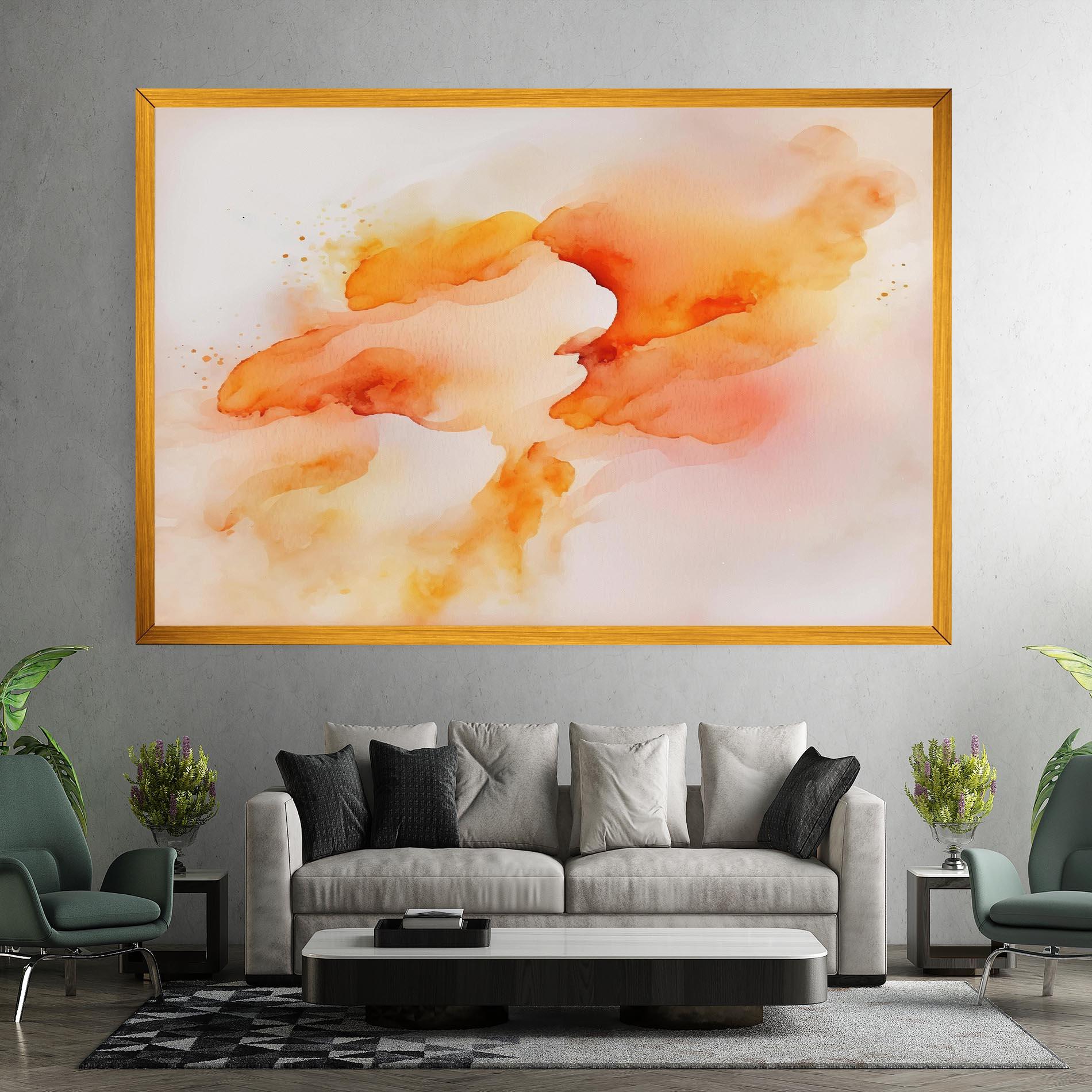Vászonkép Abstract Orange Cloud mockup 7