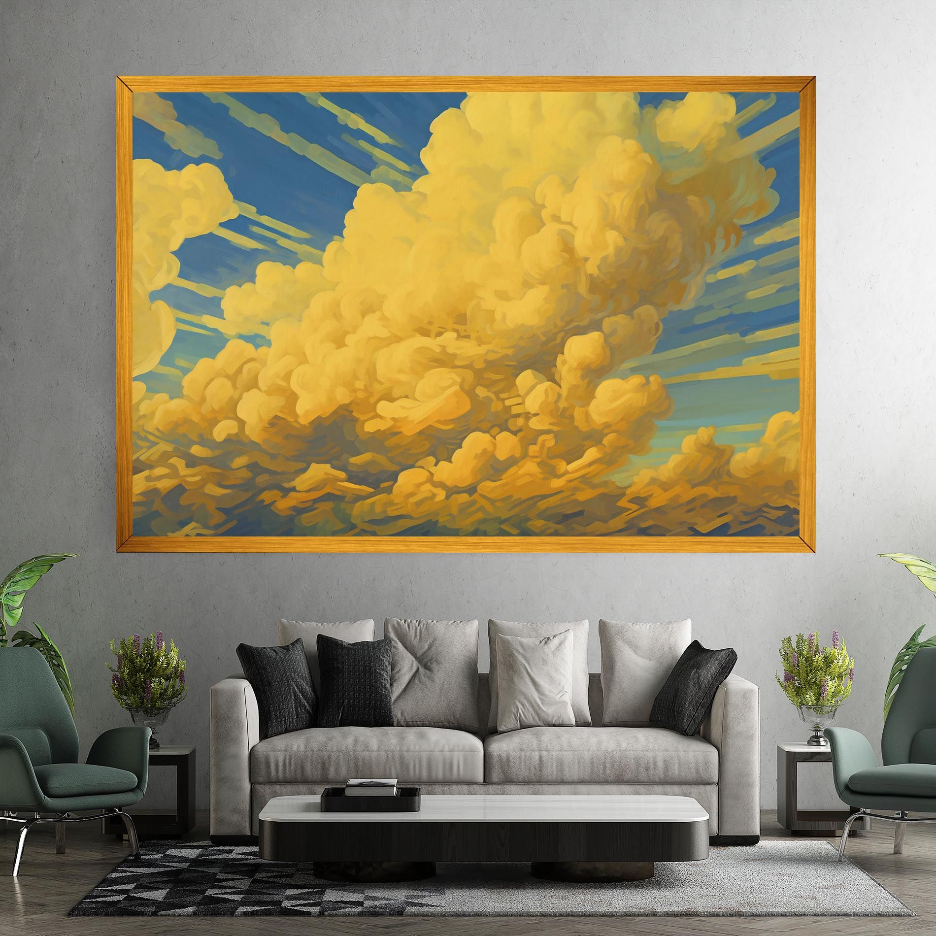 Big Yellow Cloud Art mockup 7