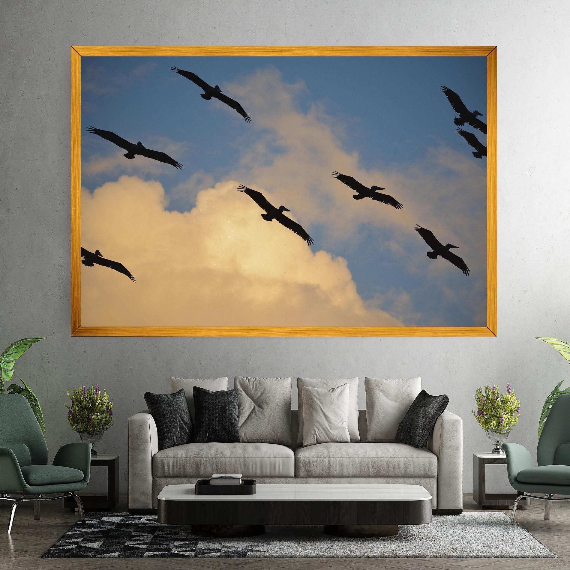 Bird Shilouette Cloud mockup 7