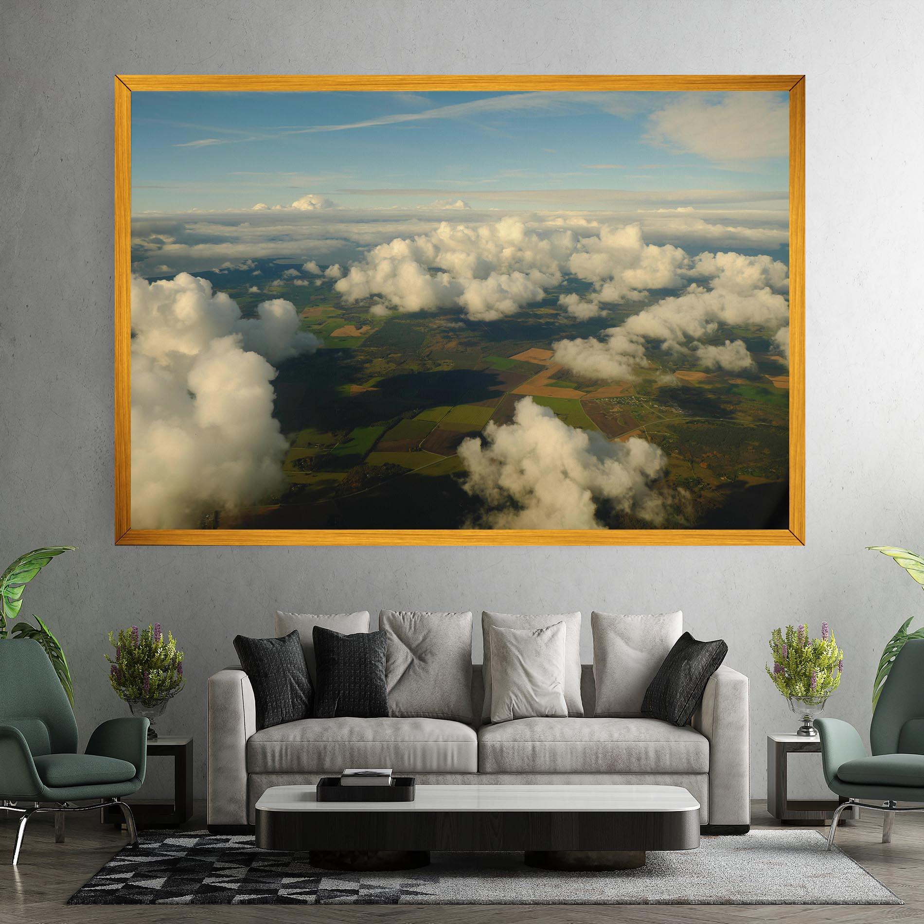 Vászonkép Clouds View From Plane mockup 7